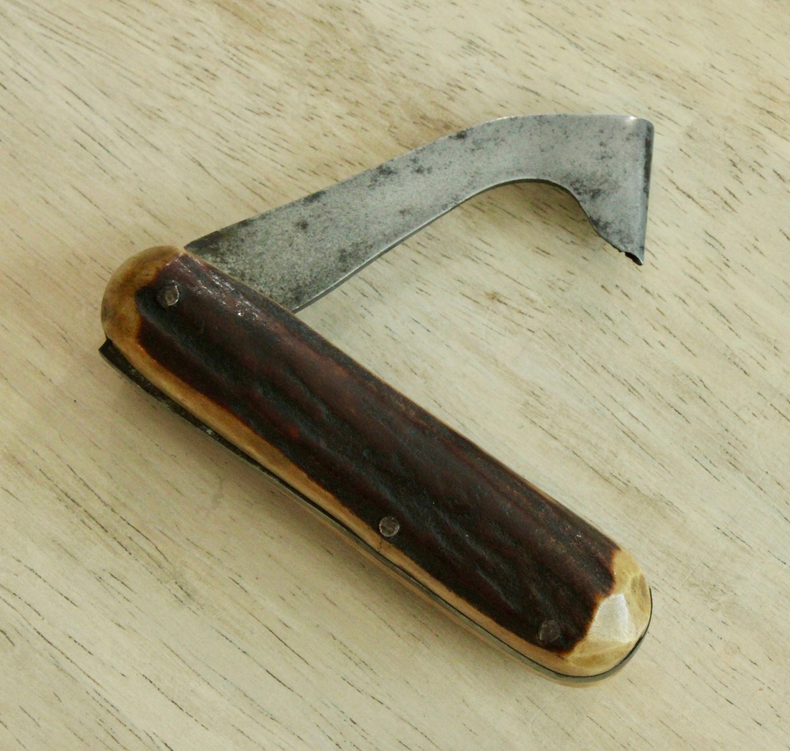 1889-1939 Antique Clarke Exeter Thick CIGAR STAG RACE (RASE) KNIFE-TIMBER SCRIBE