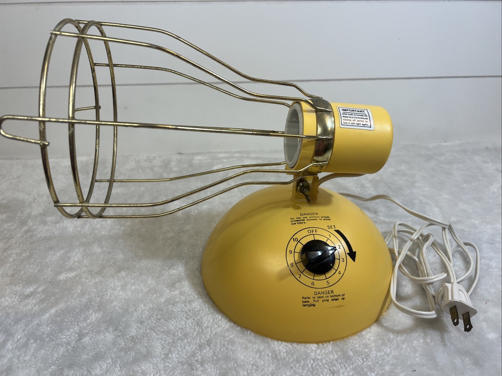 Vintage General Electric Deluxe Time A Tan Sun Lamp RSK6 1986 Untested