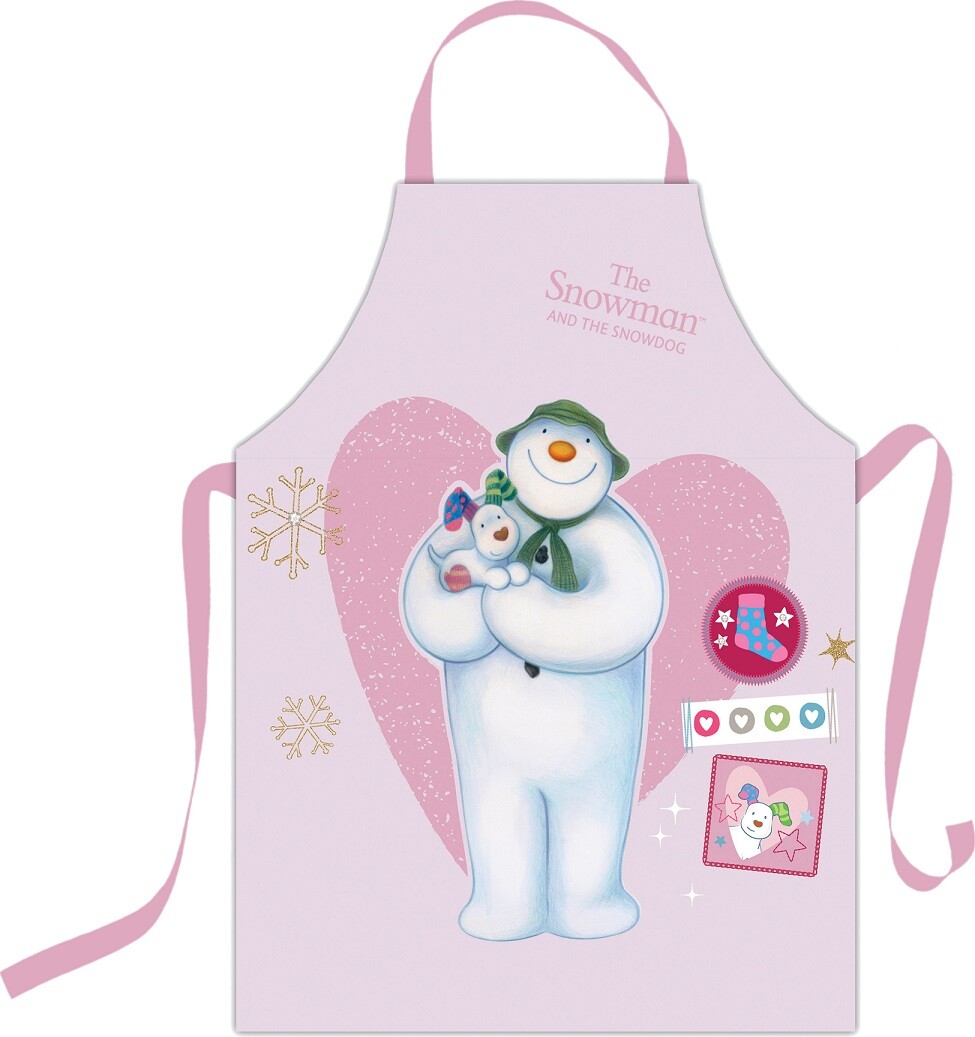 Samuel Lamont UK Raymond Briggs Snowman Snowdog Child Girls PVC Apron 3-6 yrs