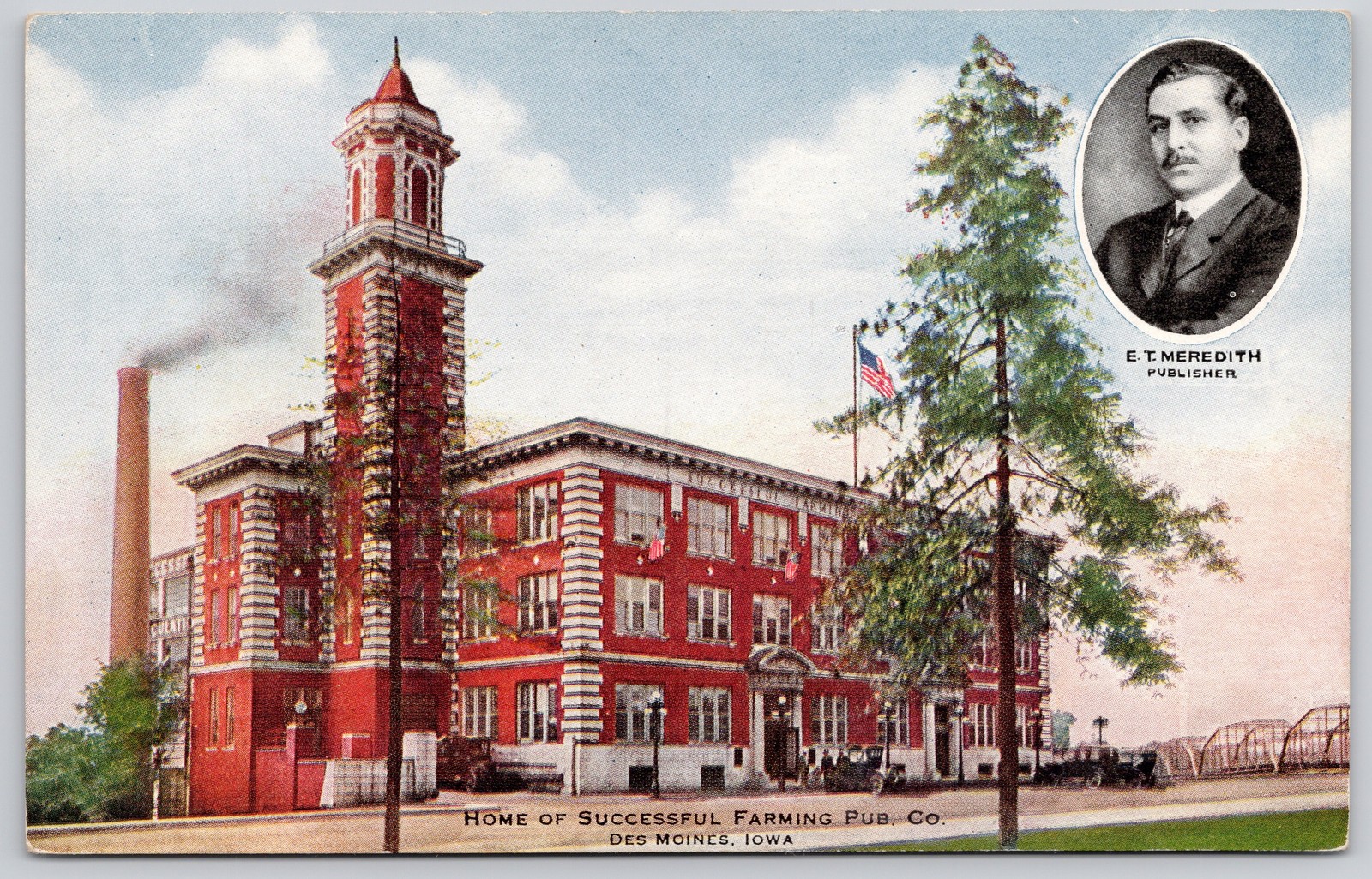 Des Moines Iowa IA Successful Farming Plant Postcard c1910s