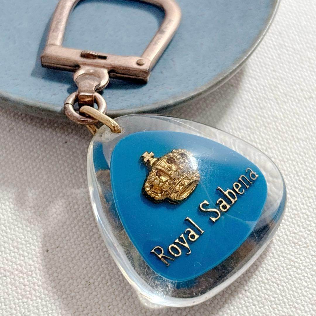 Vintage Royal Sabena Airlines Bourbon Advertising Keychain Airplane Crown France Vintage Royal Sabena Airlines Bourbon Advertising Keychain Airplane Crown France