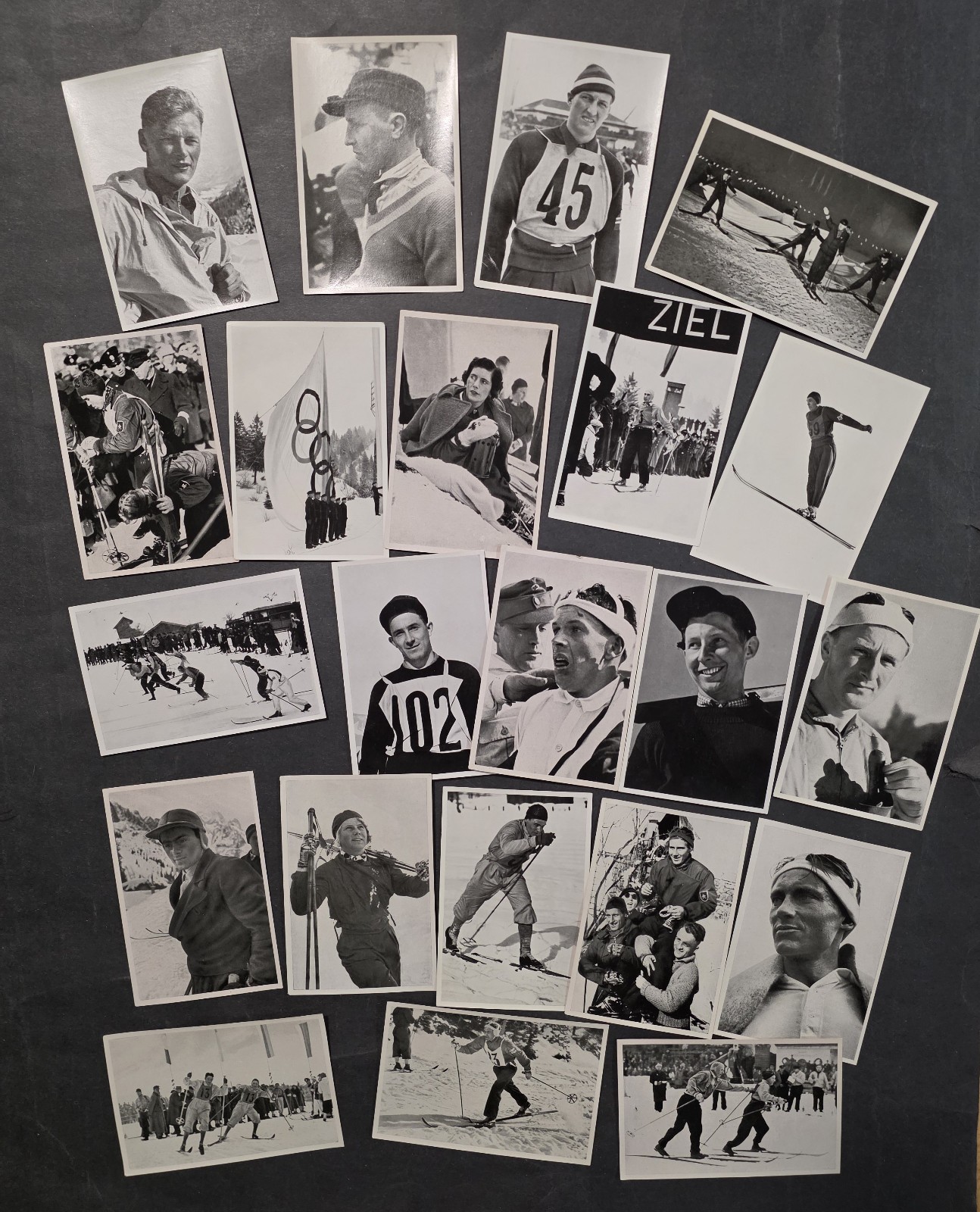 1936 Berlin Winter Olympics Germany 22 Cigarette Tobacco Photo Cards Skiing