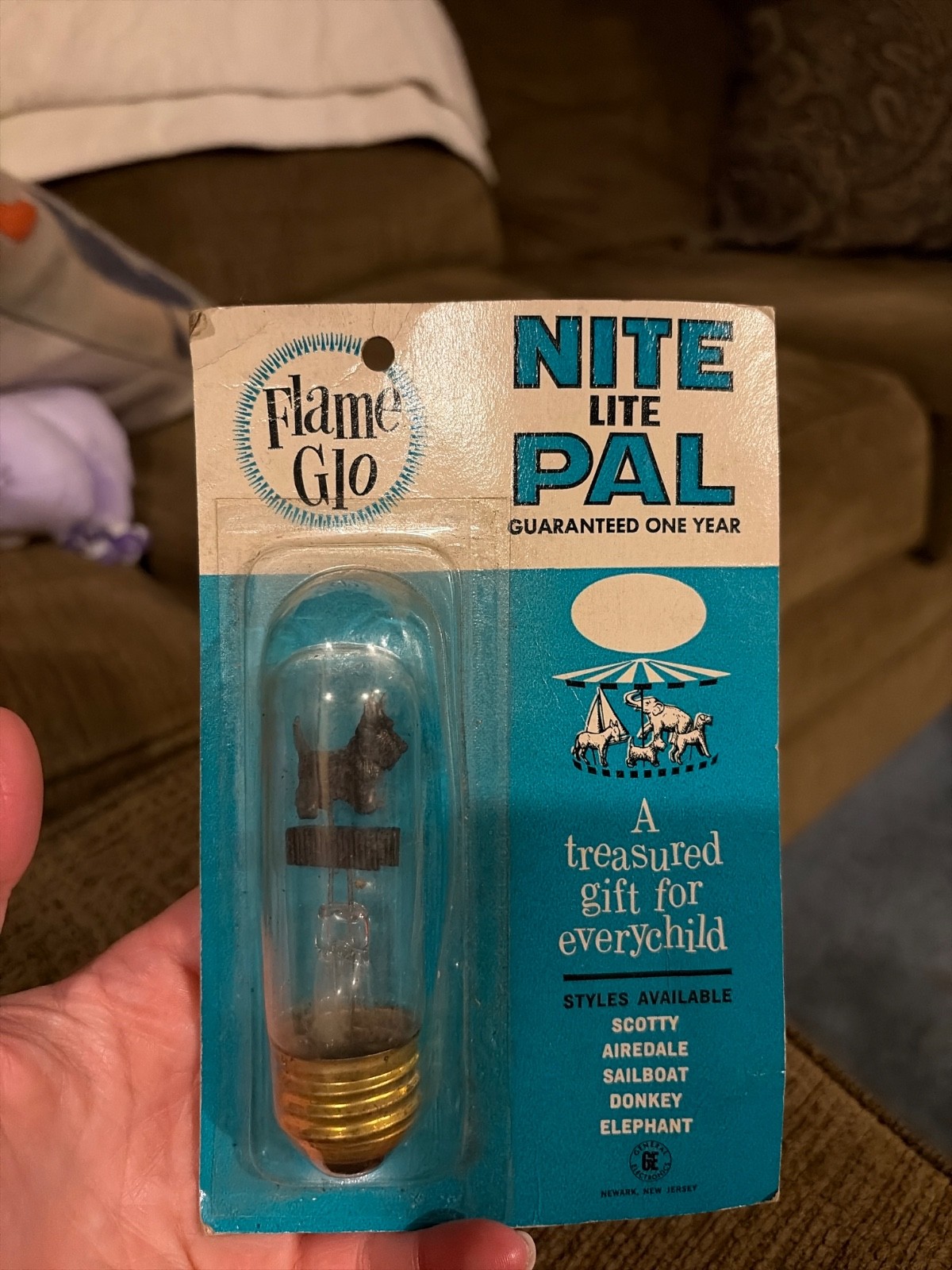 Vintage Flame Glo Nite Lite Pal bulb new in package