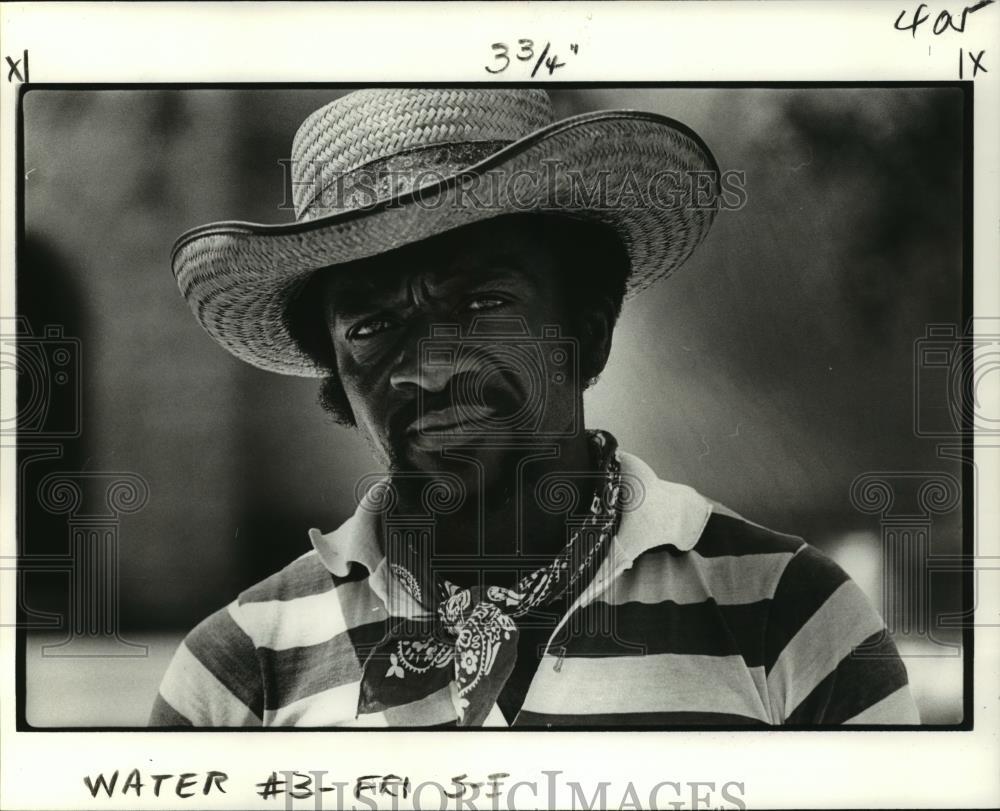 1979 Press Photo Louis Armstrong Park - Man at Armstrong Park, New Orleans