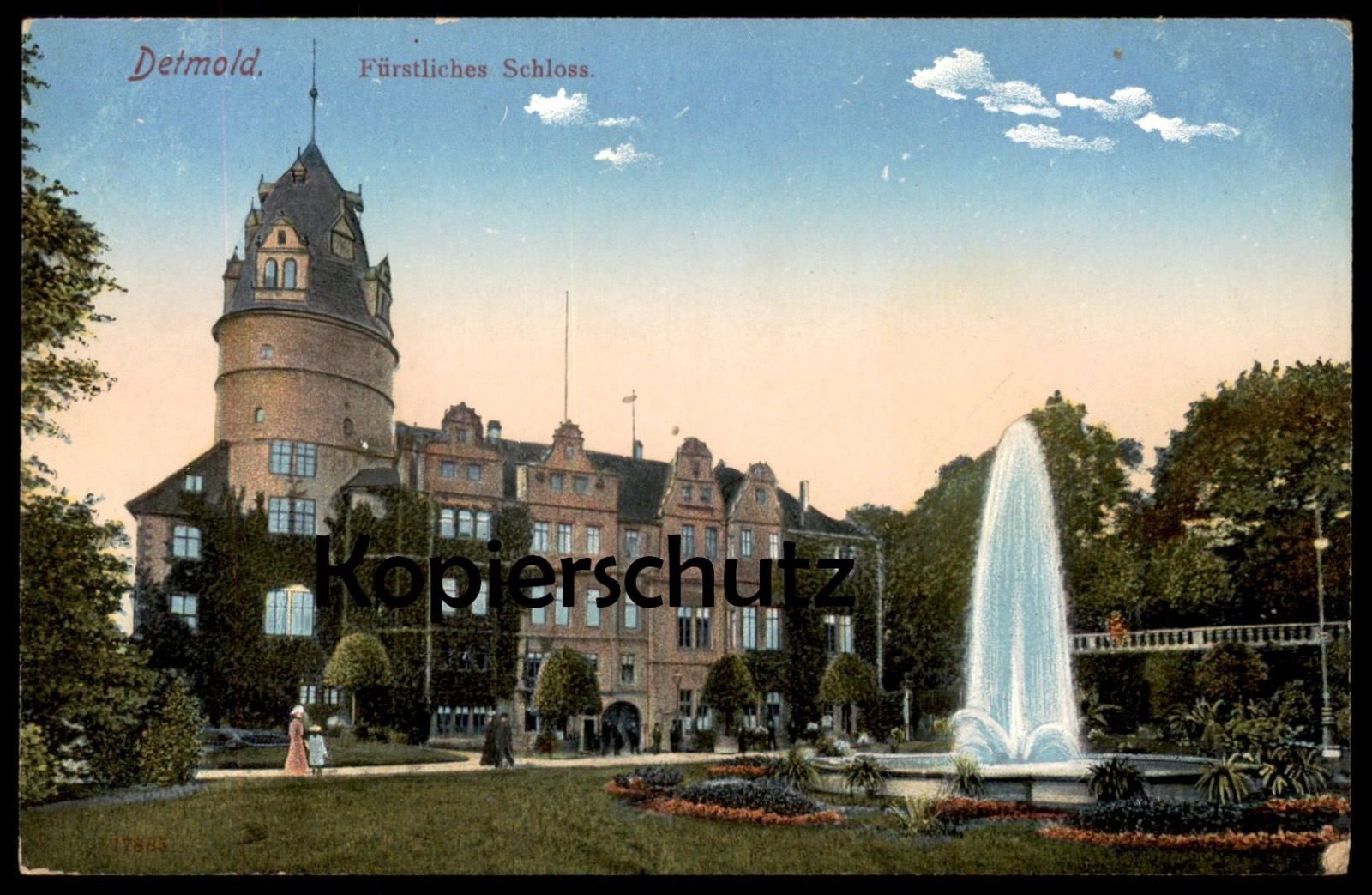 VINTAGE POSTCARD DETMOLD PRINCELY CASTLE chateau castle postcard postcard cpa