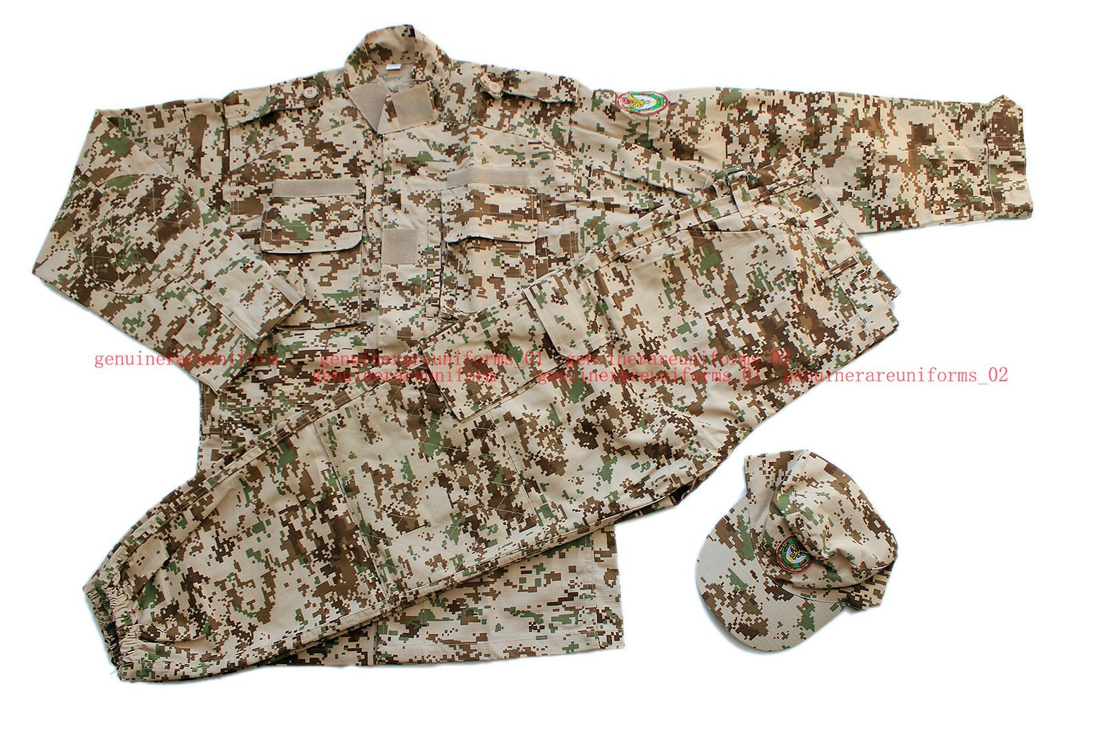 Rare Genuine Mauritanian Desert Camo ADP TAP Unifrom & Hat Vintage MR~LXL