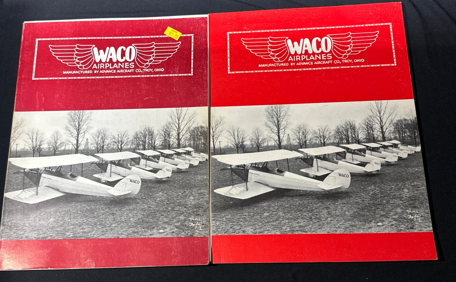 1923-1942 WACO AIRCRAFT BOOK LOT OF 2 1978 RAYMOND H. BRANDLY