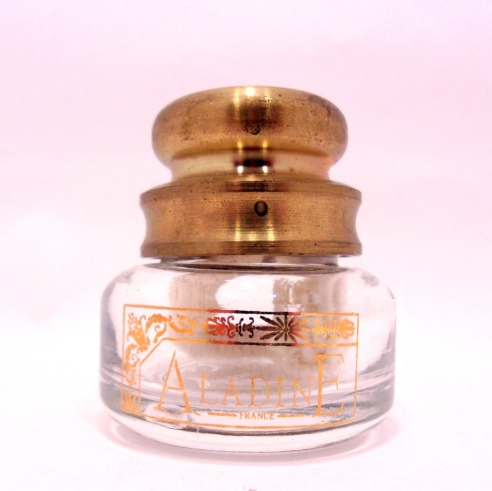 Aladine of Paris Jar Brass Oil Lamp from France - Vintage 70s French Boho Decor