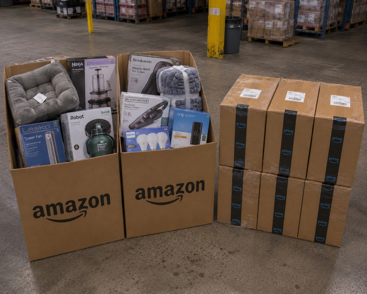 Explore a Mixed General Merchandise Mystery Box from Amazon and Walmart