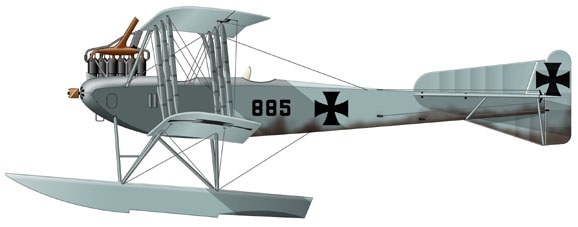 FF-33 Friedrichshafen Germany Airplane Wood Model Replica Small 