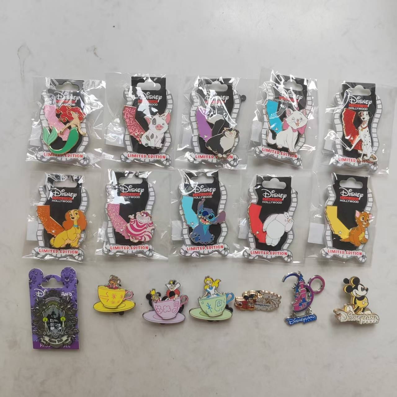 Disney exchange badges come in groups of 15 pins