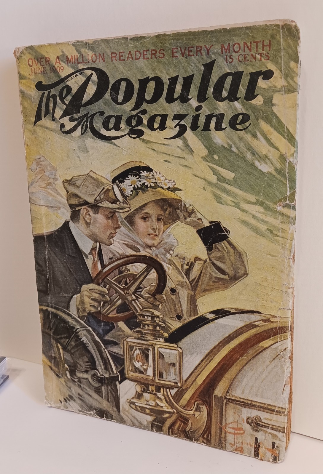 RARE 1909 LEYENDECKER Auto Cover Popular Magazine published by Street & Smith