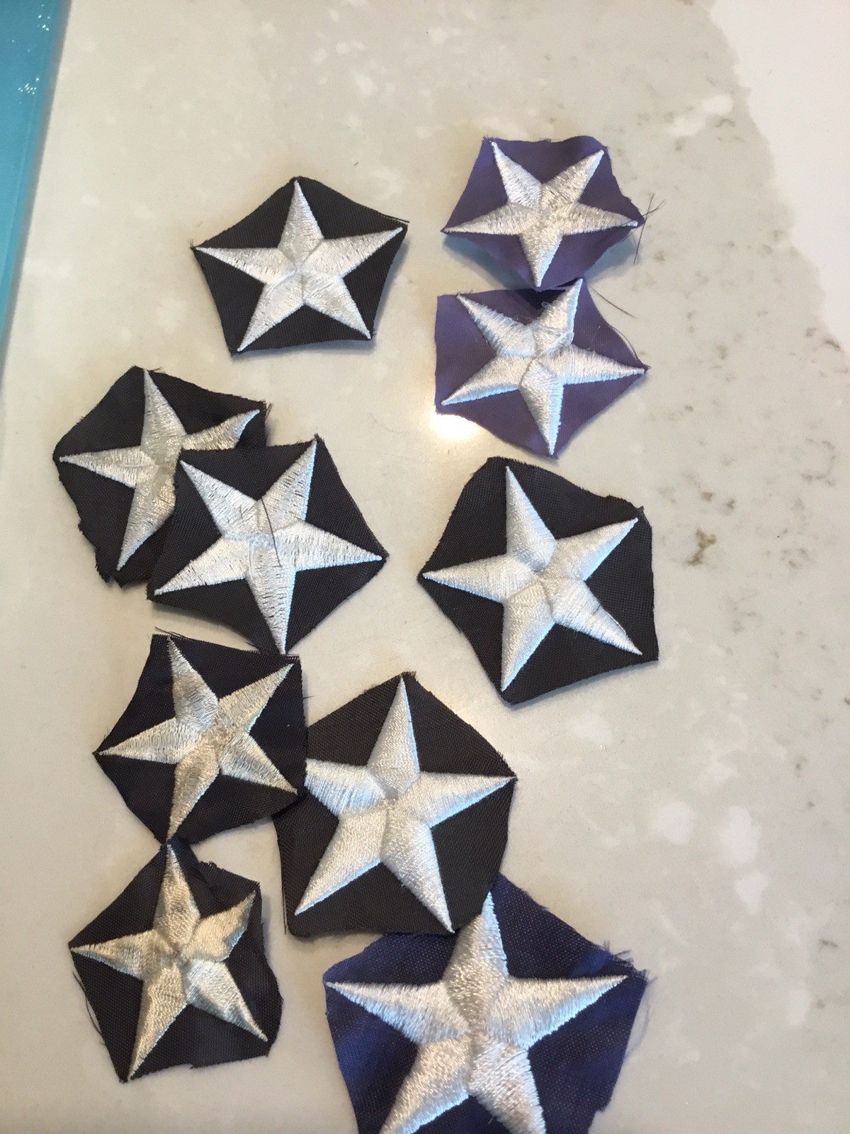 300 + CUT OUT STARS FROM A FLOWN DISTRESSED USA FLAG ( PLEASE READ DISCRIPTION )