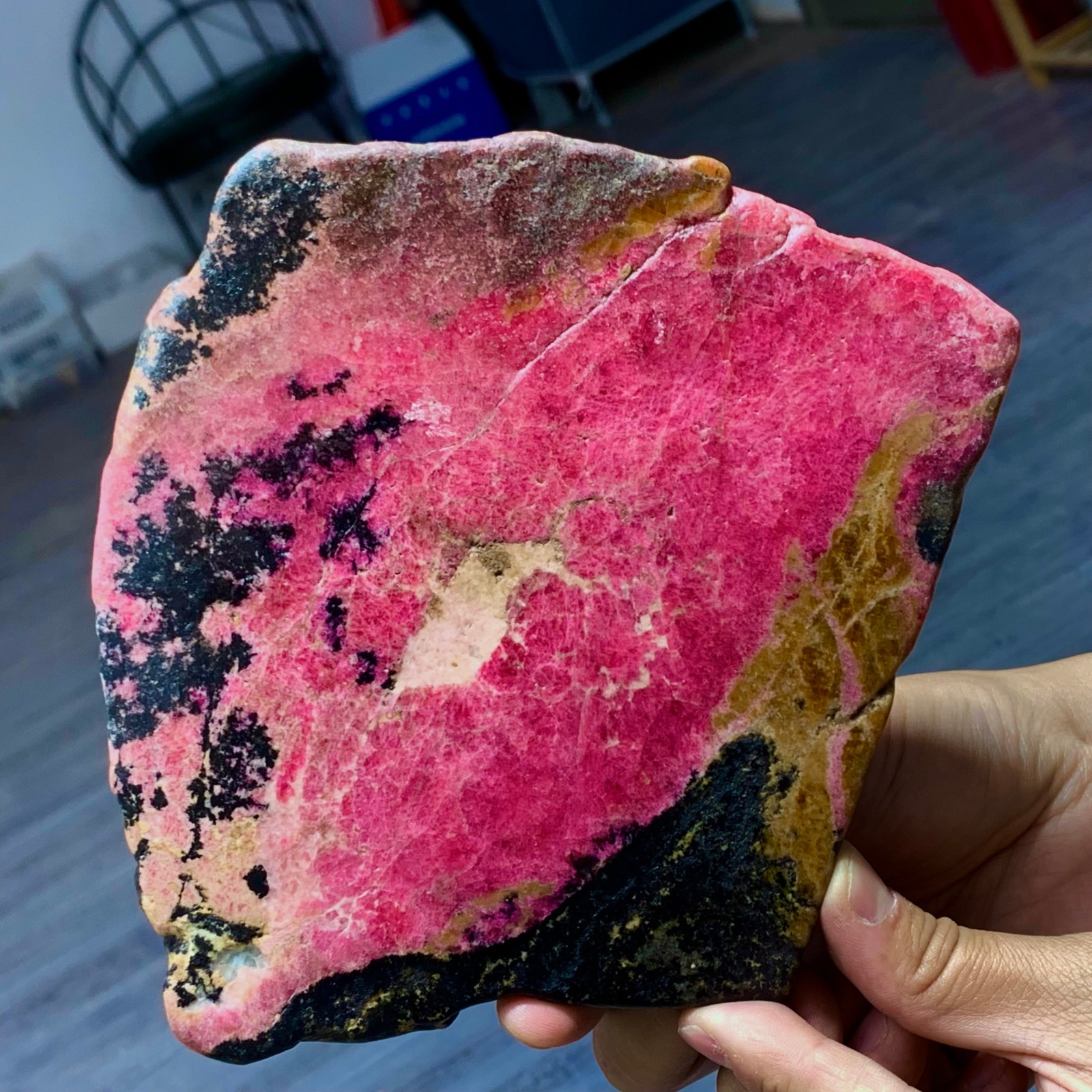 1.76LB  Natural ocean jasper crystal  slab spiritual energy repairmineral Specim