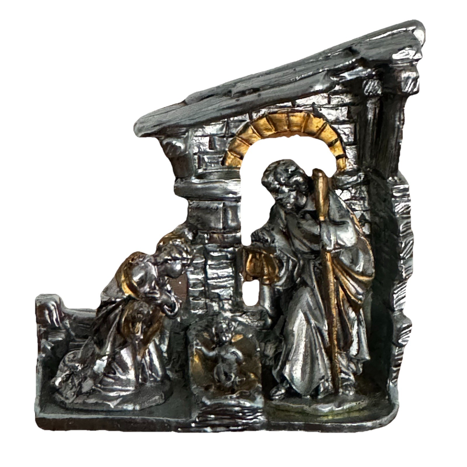 Bagno Argento Nativity Scene .999% Silver Plate Christmas Religious Decor Italy
