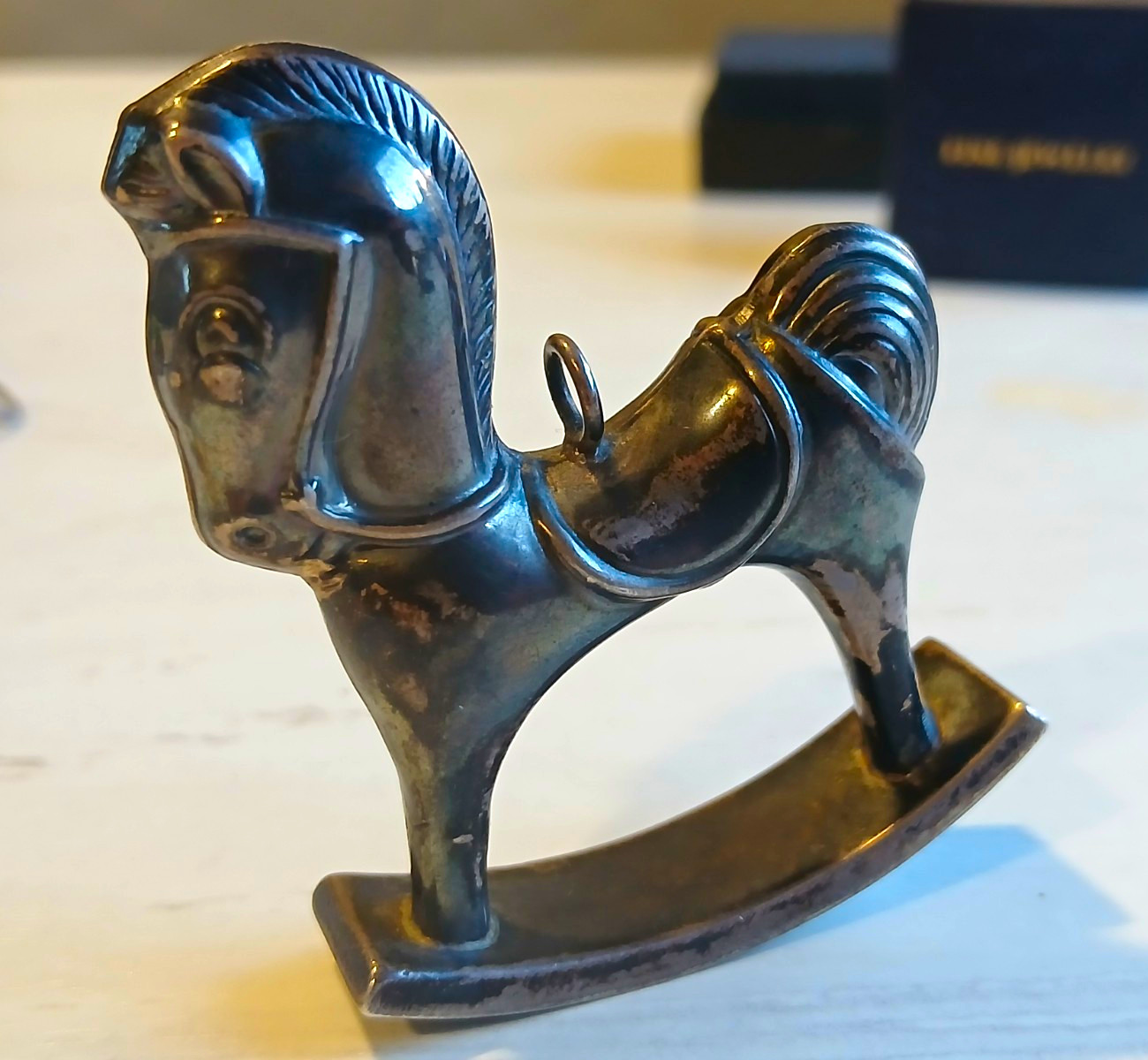 R.m Turkish Sterling Silver Rocking Horse Figurine 1976 18.80g Polished