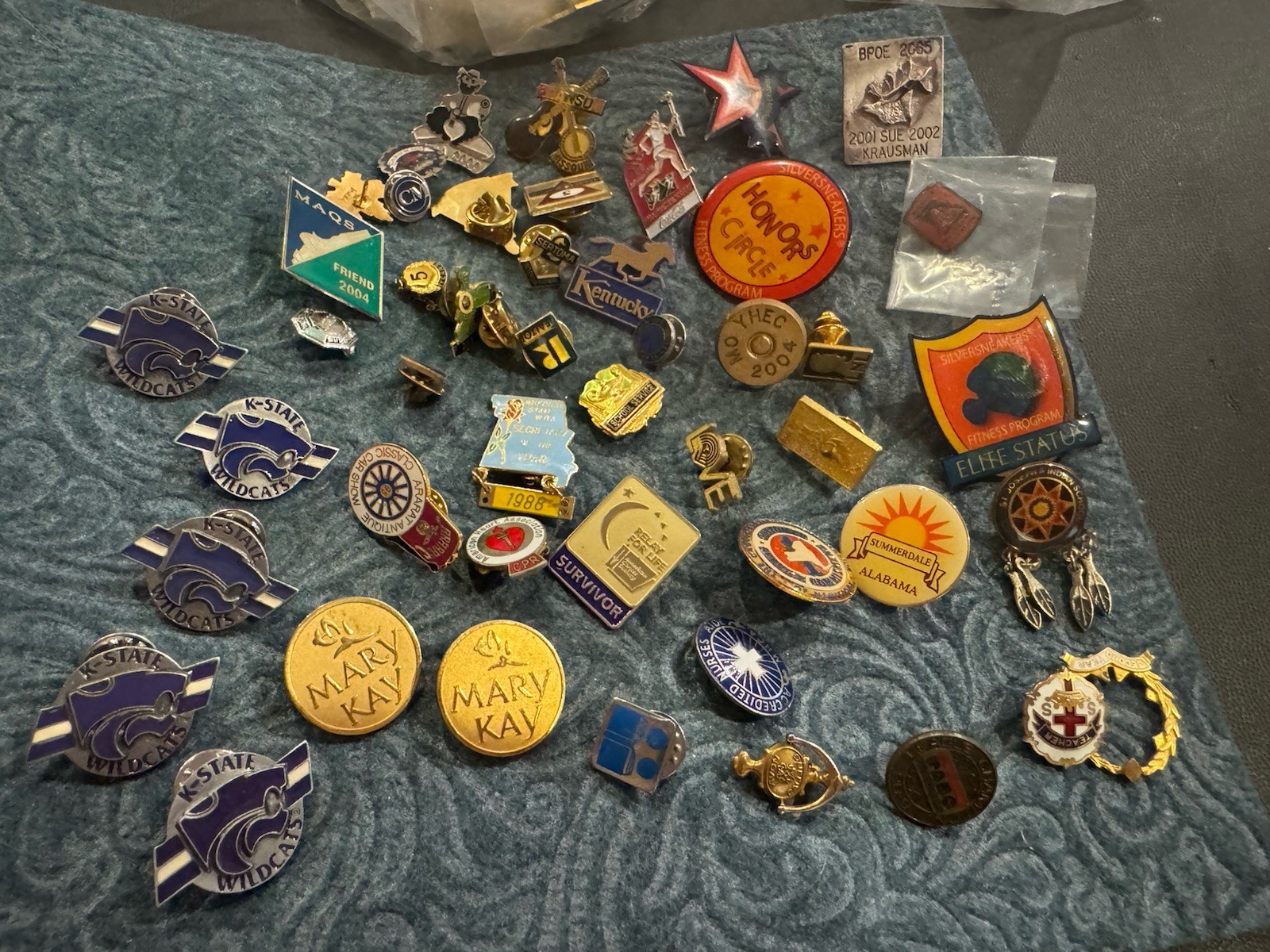 Lot Of 45 Lapel Pins Tie Tack Brooch Advertising Travel University Football Spor