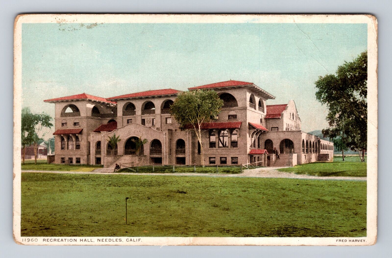 Needles CA-California, Recreation Hall, Antique, Vintage Souvenir Postcard