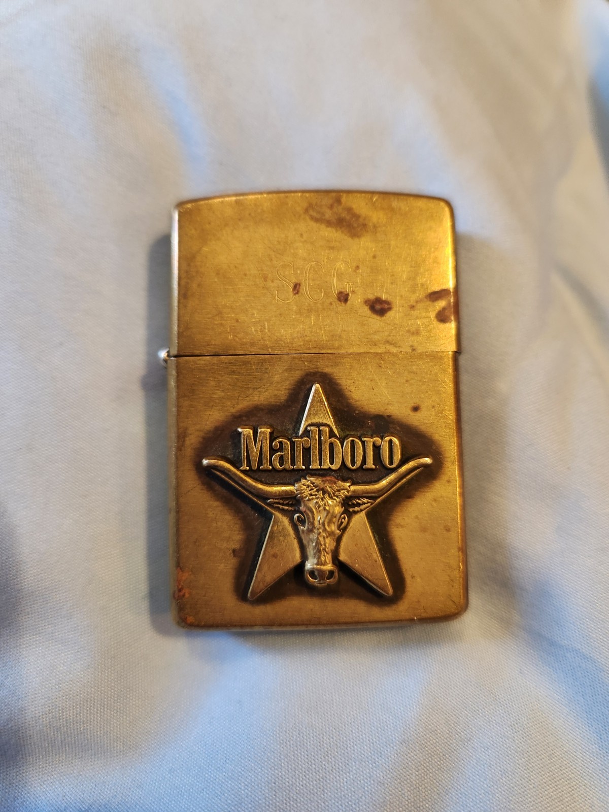 VINTAGE MARLBORO STEER LONGHORN STAR BRASS ZIPPO LIGHTER VINTAGE MARLBORO STEER LONGHORN STAR BRASS ZIPPO LIGHTER