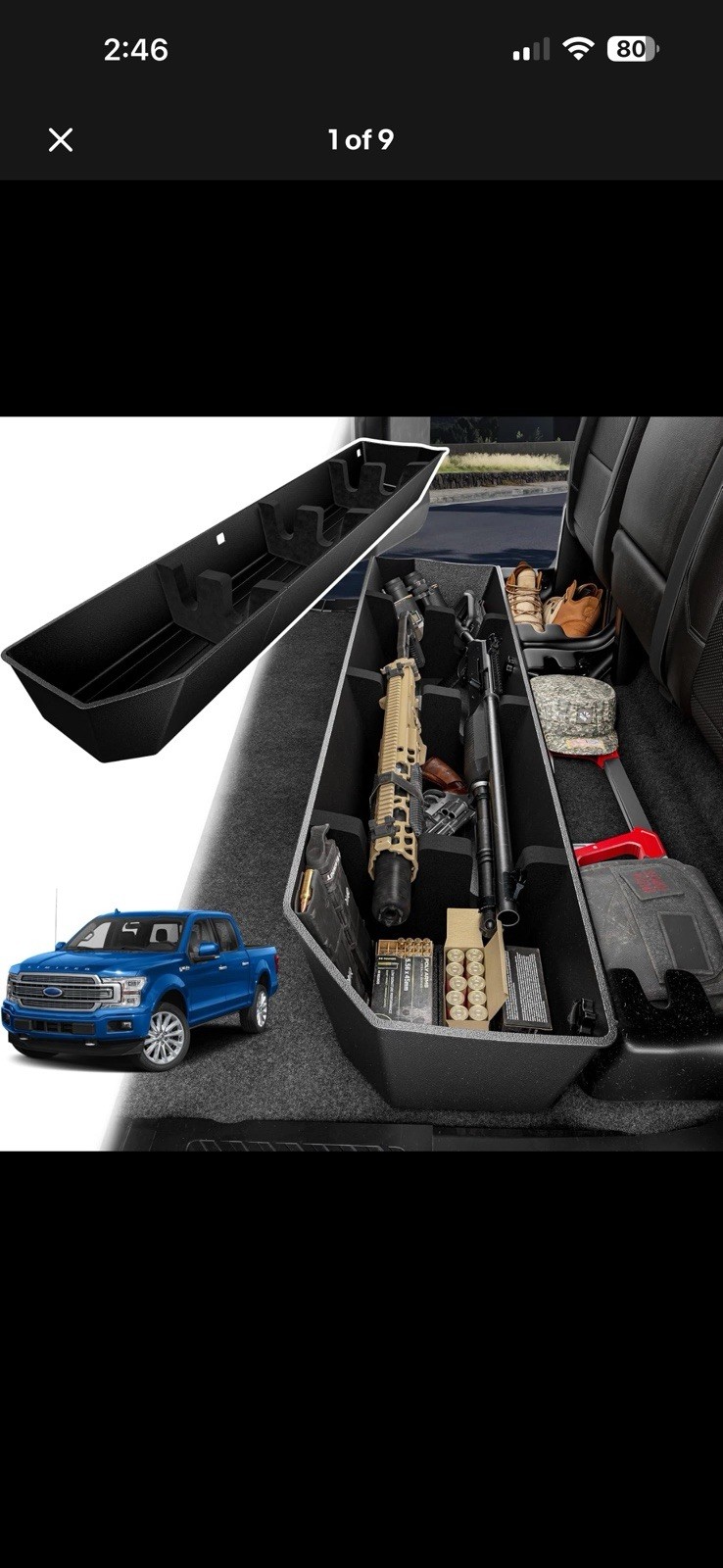 Under Seat Storage Box for F-150 Crew Cab & Super Duty 2015-2026
