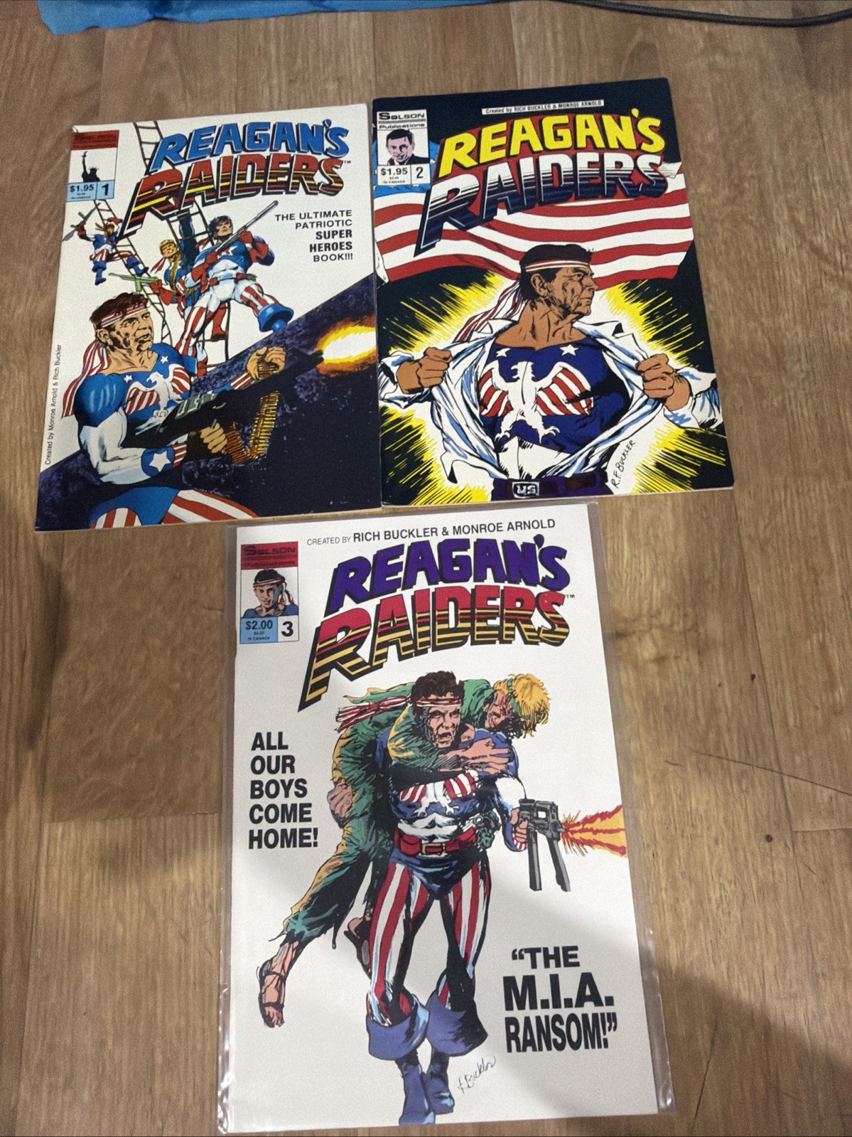 Reagan\'s Raiders #1 2 3 Vf Complete Set 1986 Salson Rich Buckler Copper Age