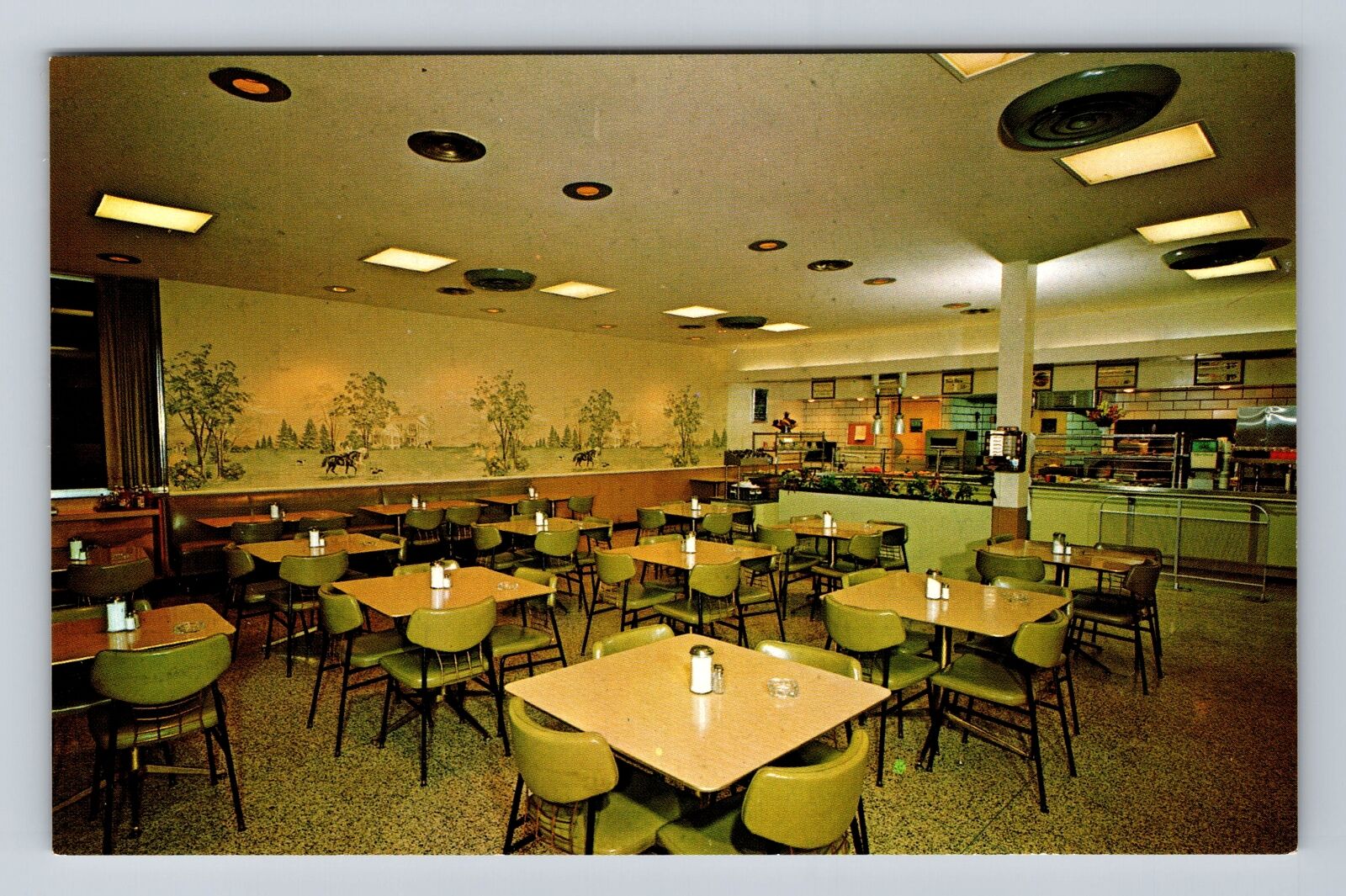 Knoxville TN-Tennessee, Bus Terminal Restaurants Cafeteria, Vintage Postcard