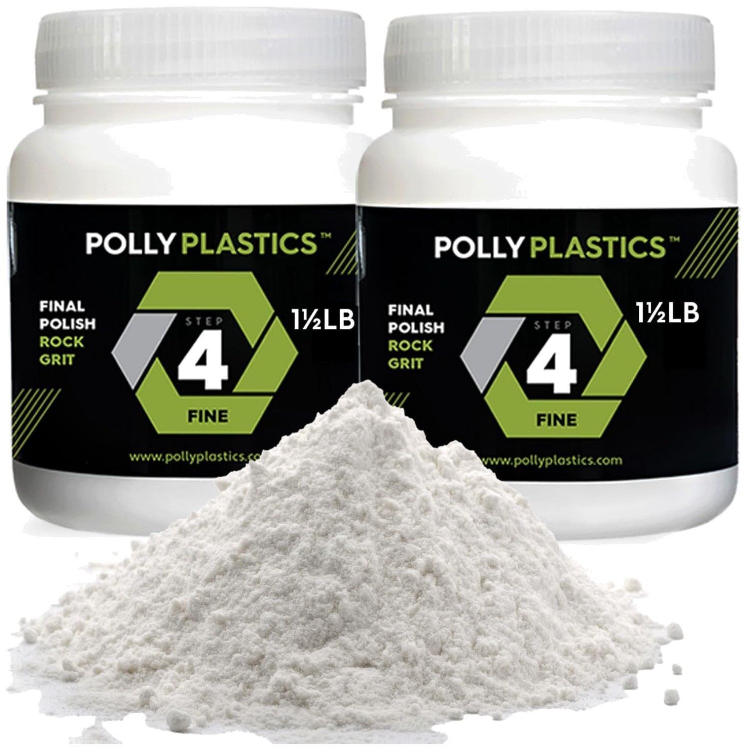 Stage 4 Rock Tumbling Grit 1200 Fine Aluminum Oxide 2 Pack