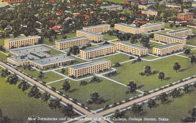 New Dormitories and the Mess Hall of A & M, College Station, Texas New Dormitories and the Mess Hall of A & M, College Station, Texas