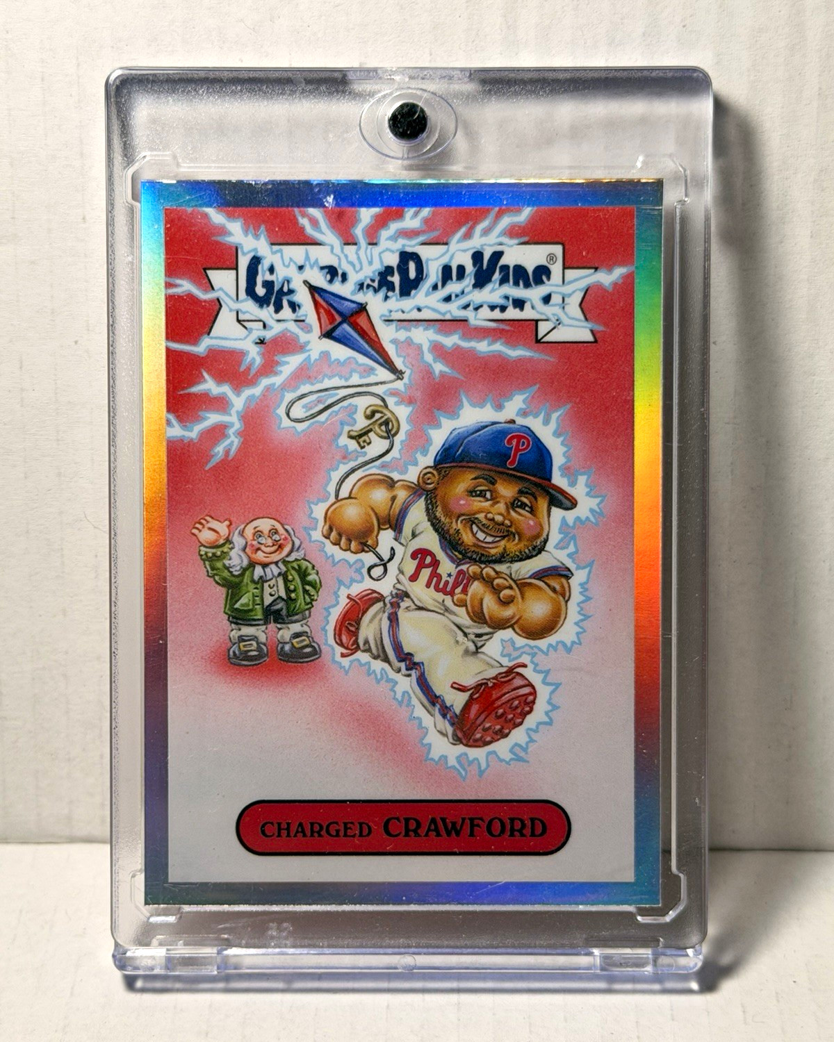 Topps 2024 Garbage Pail Kids Chrome BGP-13 Charged Crawford Justin Crawford Topps 2024 Garbage Pail Kids Chrome BGP-13 Charged Crawford Justin Crawford