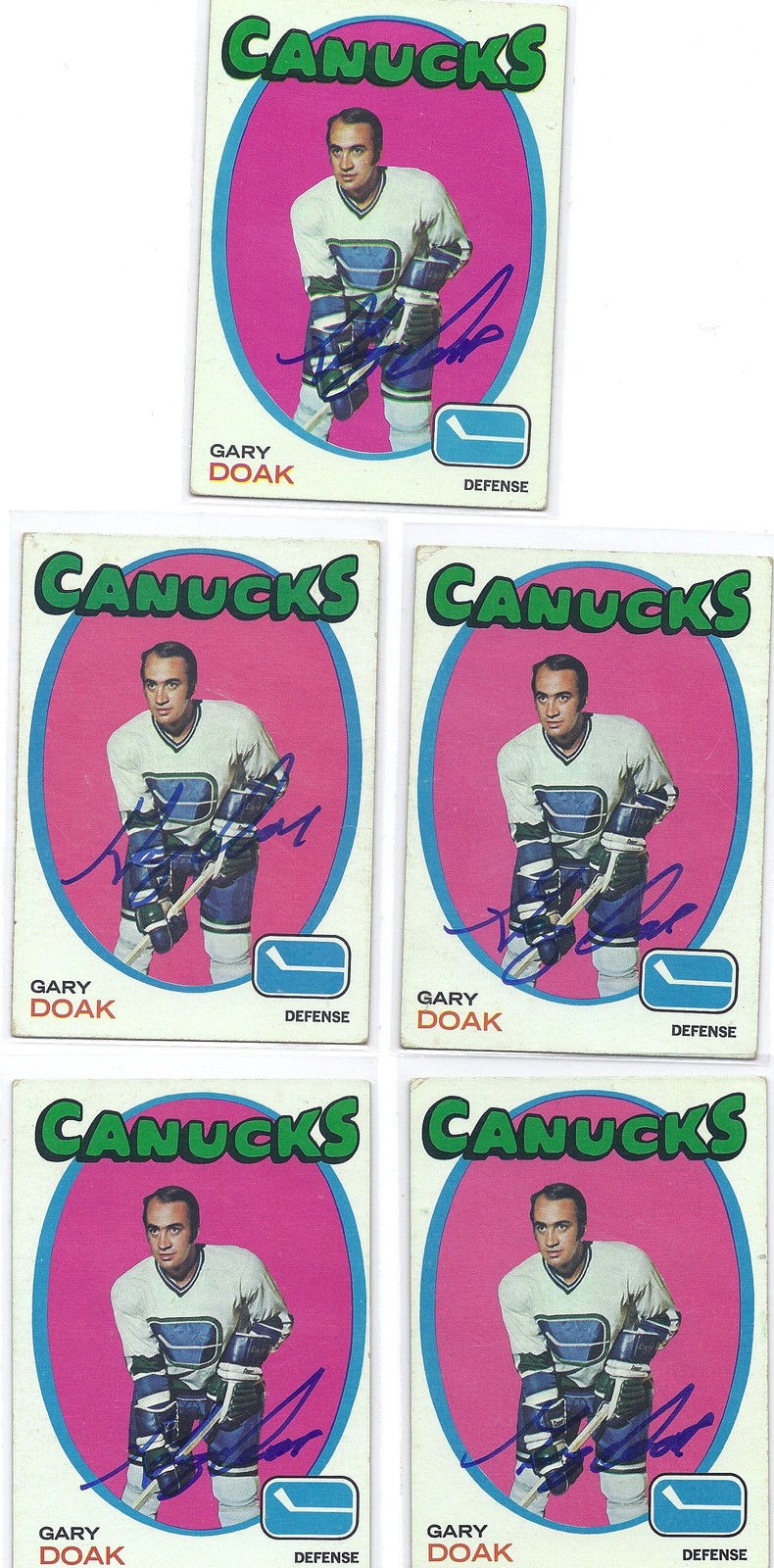 1971-72 Topps #87 Gary Doak Vancouver Canucks Autographed Hockey Card