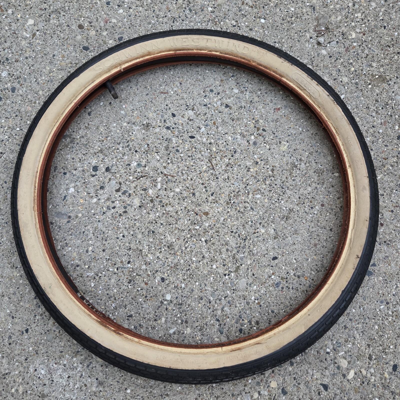 Original Whitewall USA Schwinn Stingray Slik 20 X 1 3/4 - To Fit S-7 Tubular Rim