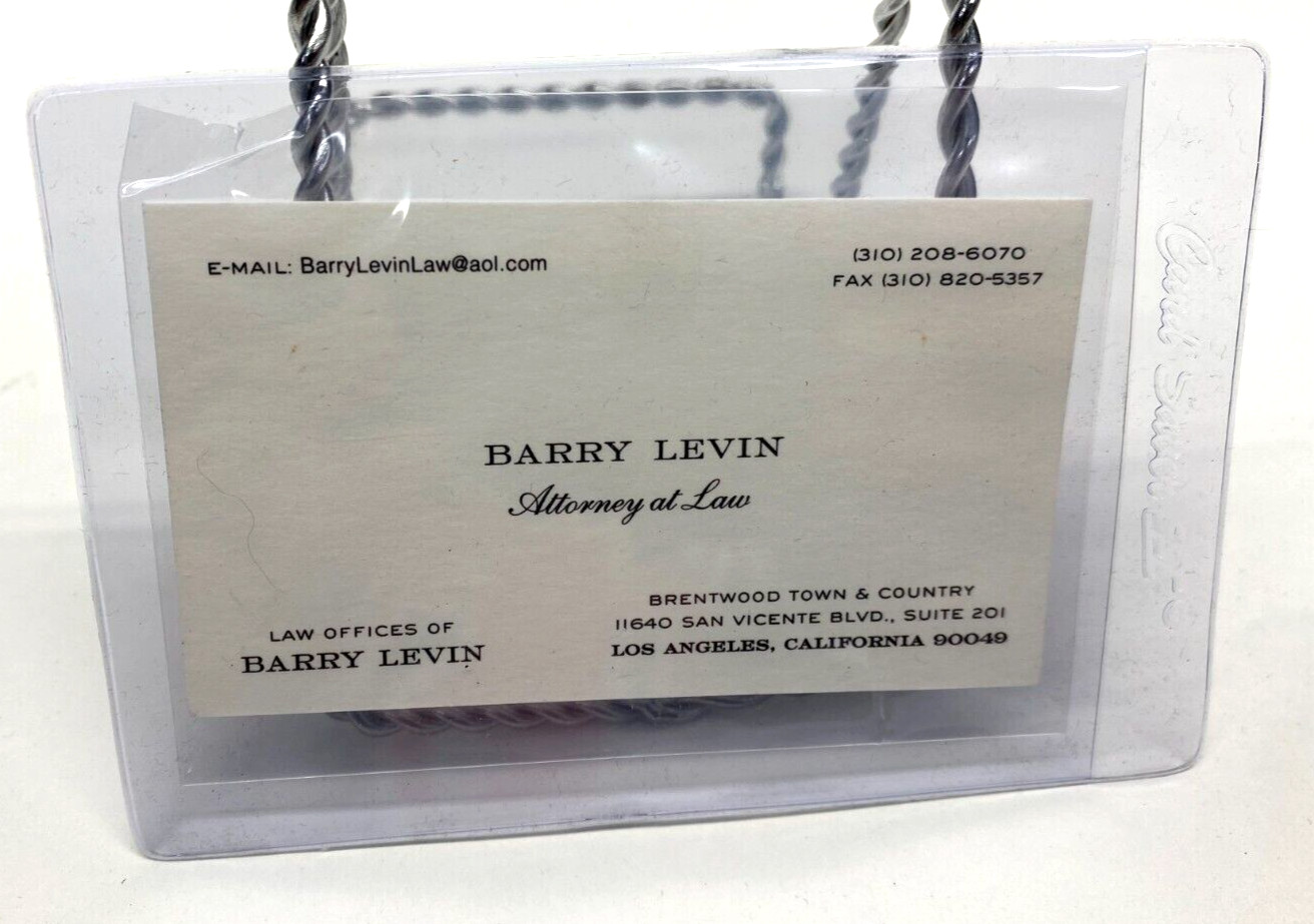 VTG Barry Levin Menendez Brothers Trial Lawyer d.2001 Attorney at Law LosAngeles