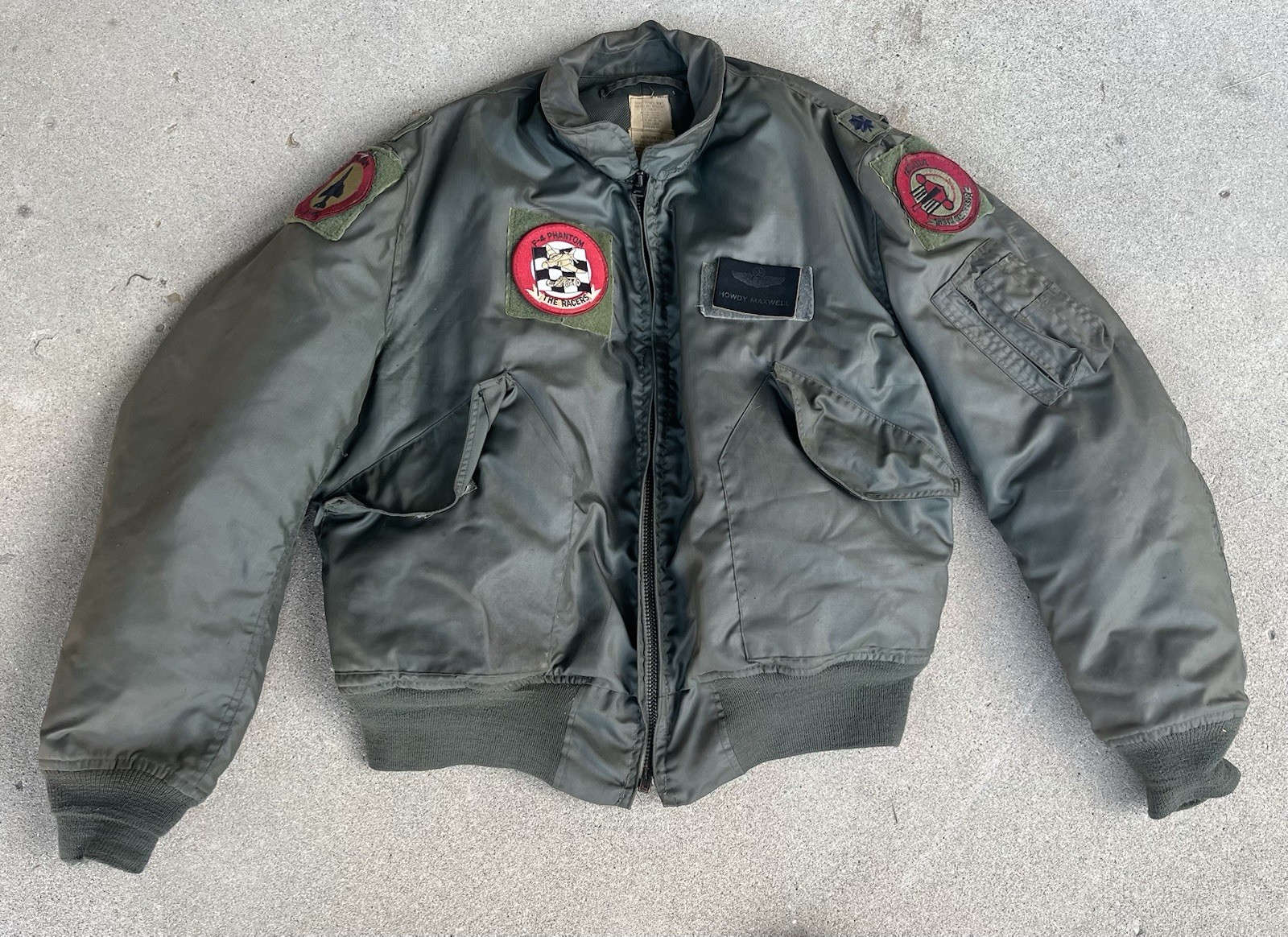 Vintage Flight Jacket Indiana Air National Guard Lieutenant Colonel F-4 Phantom