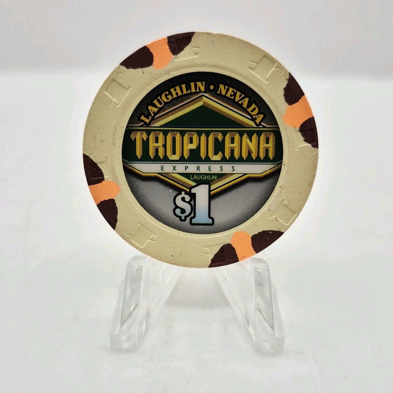 Tropicana Express Casino Laughlin Nevada 2007 $1 Casino Chip E6451