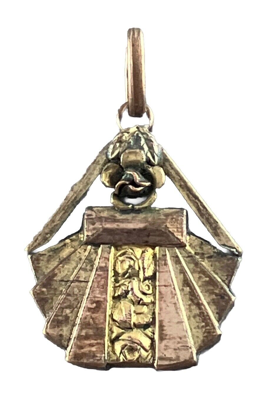 Vintage Catholic Rose Religious Medal