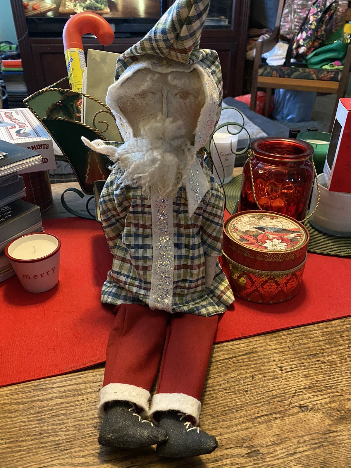 Grungy Primitive St. Nick Santa Handmade Grungy Primitive St. Nick Santa Handmade