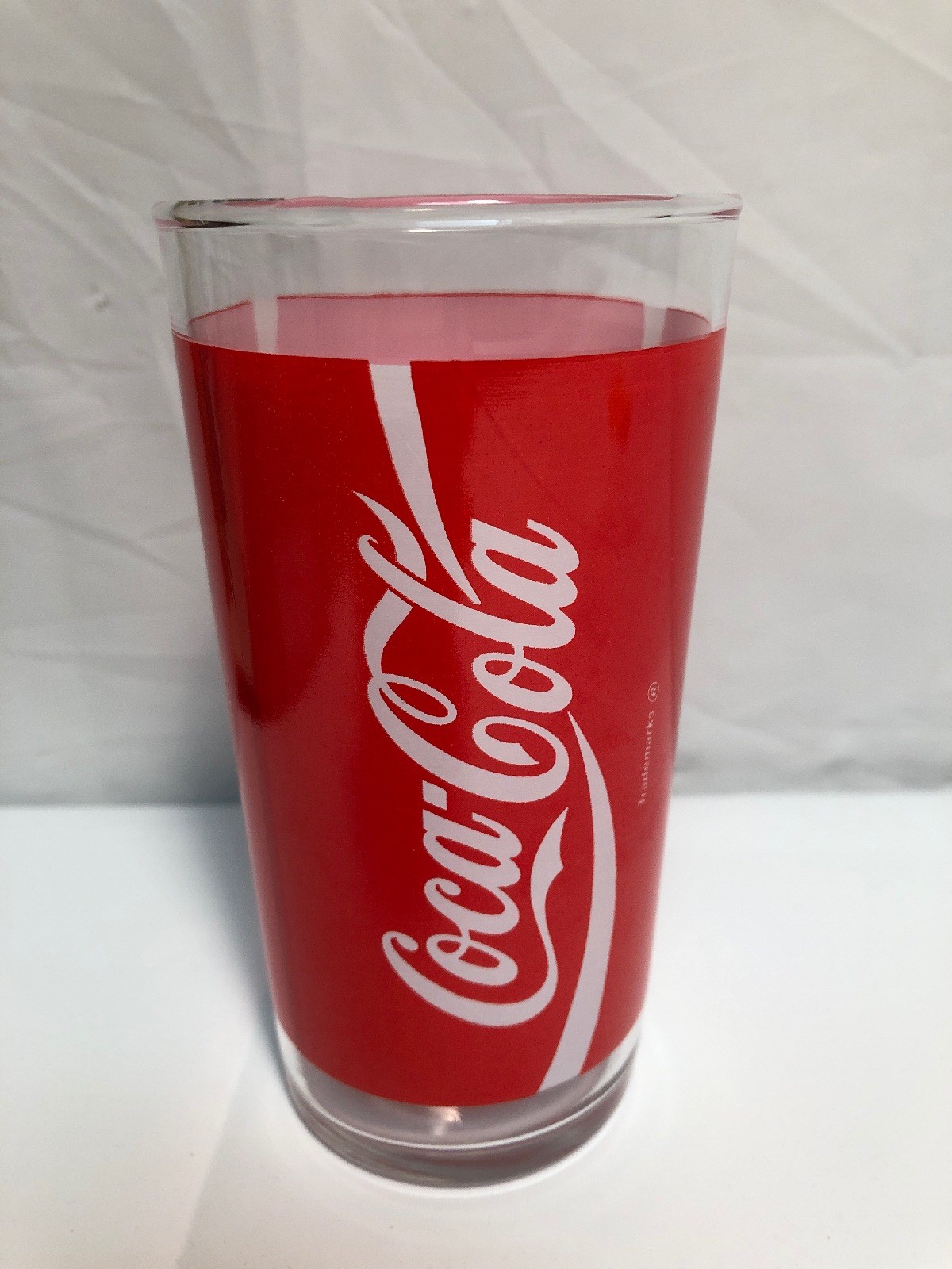 Coca-Cola Red Label 12 Oz Soda Glass Tumbler Coca Cola Coke Promo EUC