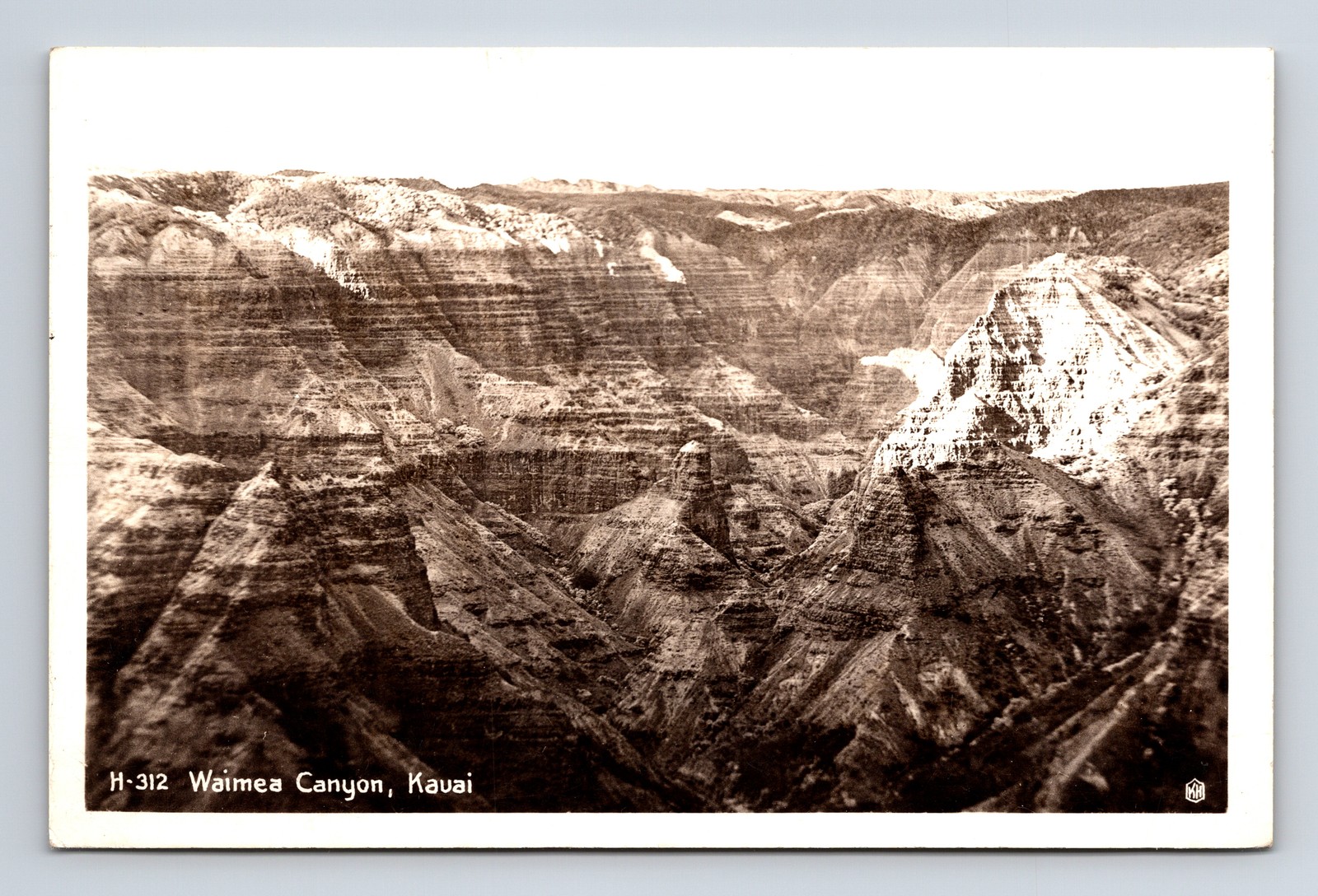 RPPC Waimea Canyon Kauai HI SOLDIER MAIL CENSOR Captain DD Hickman Postcard