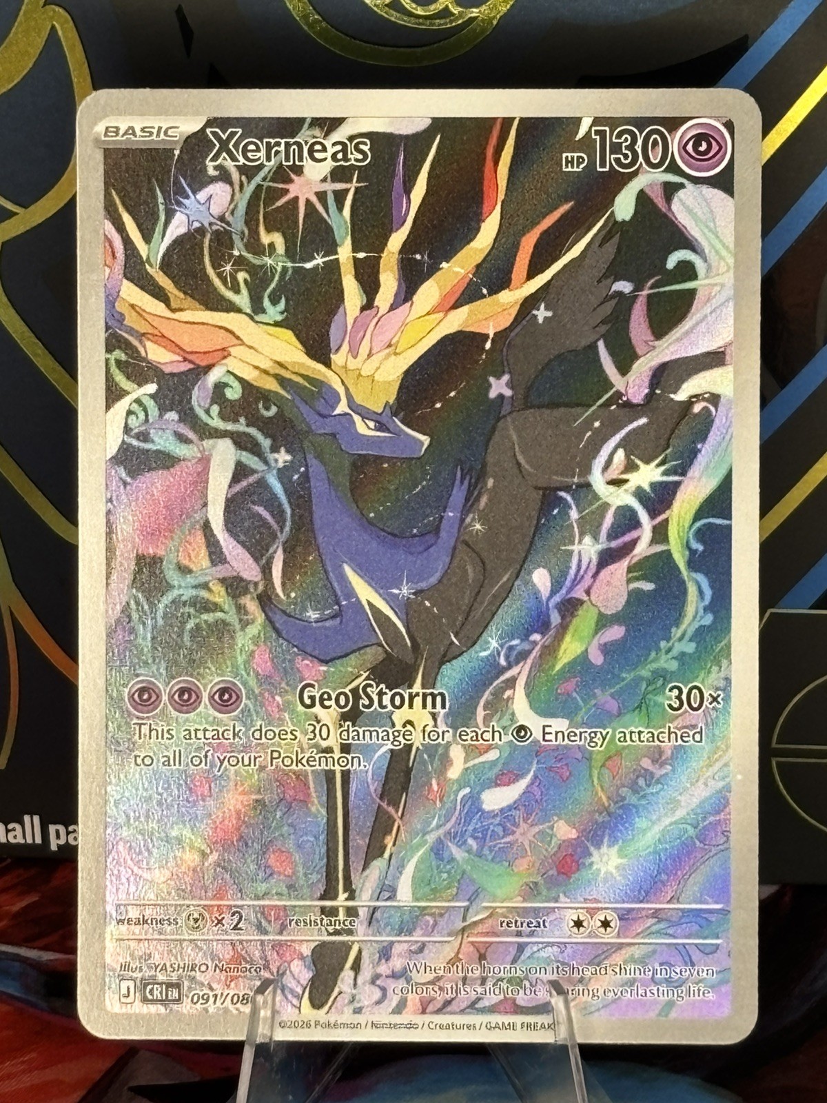 Pack Fresh Xerneas Illustration Rare 091/086 Chaos Rising NEAR MINT Pack Fresh Xerneas Illustration Rare 091/086 Chaos Rising NEAR MINT