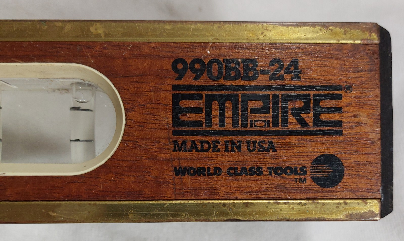 VTG Empire 990BB 24 Inch Brass-Bound Mahogany Spirit Level 
