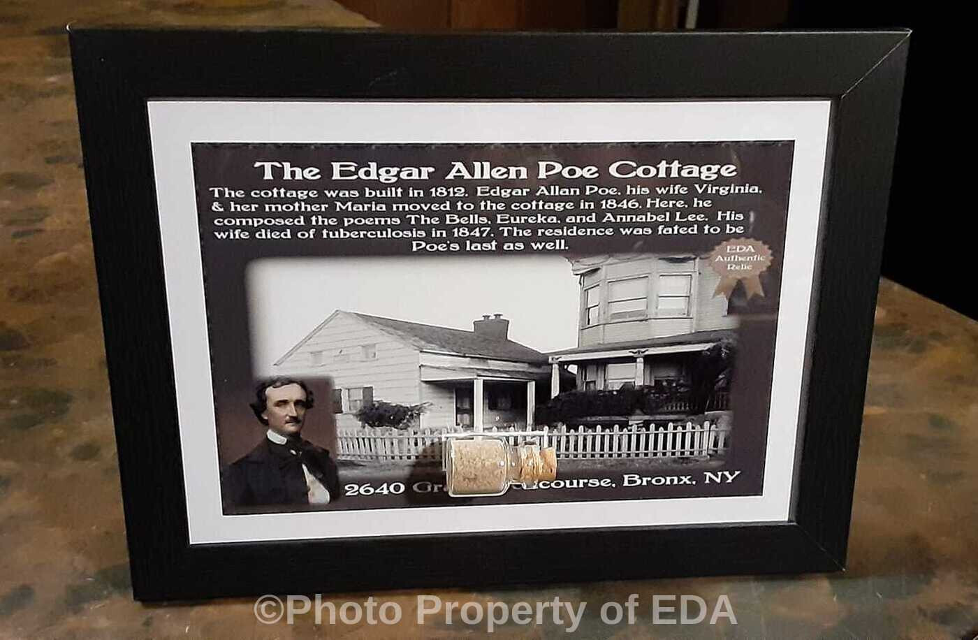 EDGAR ALLAN POE Cottage Relic Soil Earth Sample w/COA Haunted Item Object House