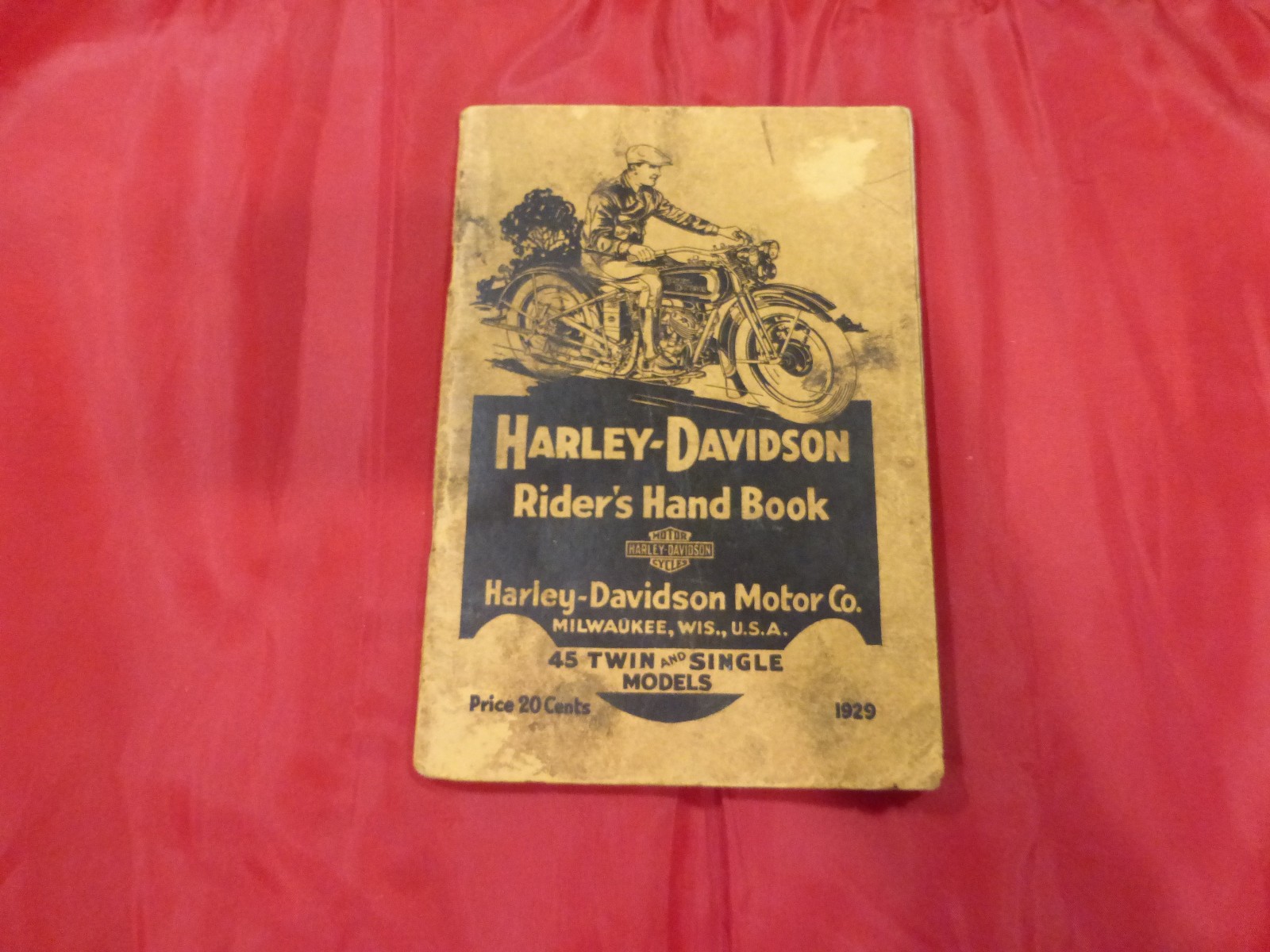 Harley Davidson 1929 Riders Hand Book Owners Manual