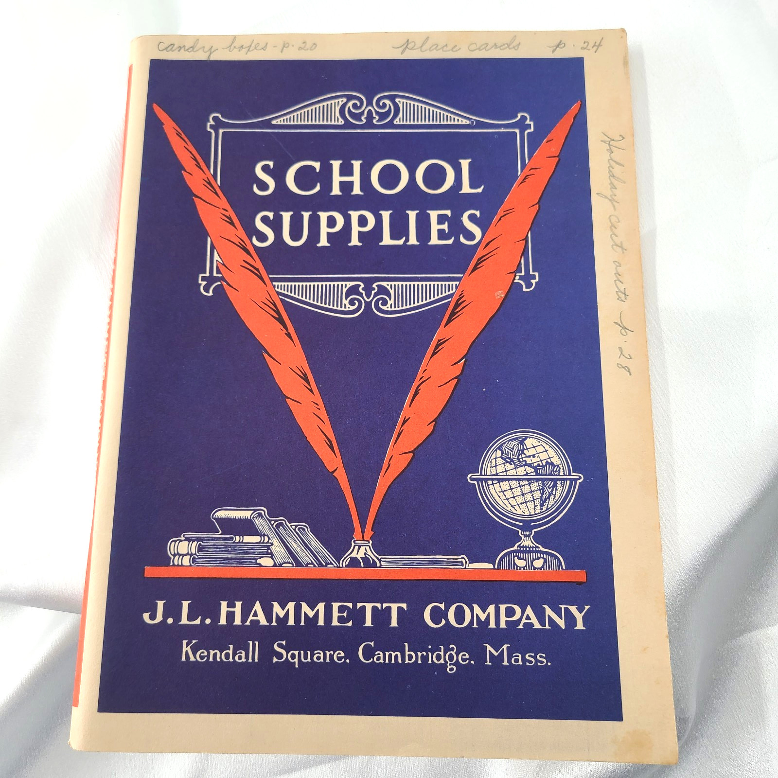 WWII Era 1940s J L Hammett School Supplies Catalog War Bonds Advertising Vintage