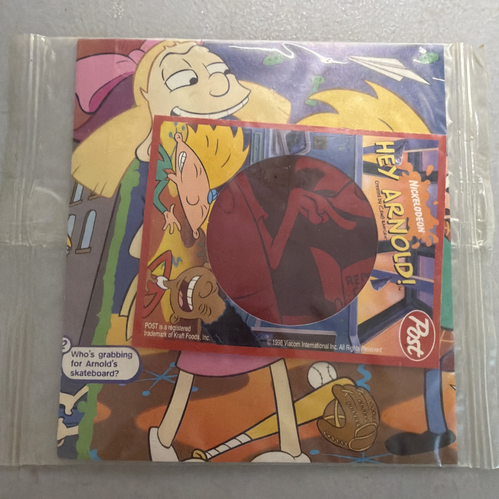 Vintage 1998 Post Cereal Hey Arnold Nickelodeon Promo Prem Prize Sealed Cartoon