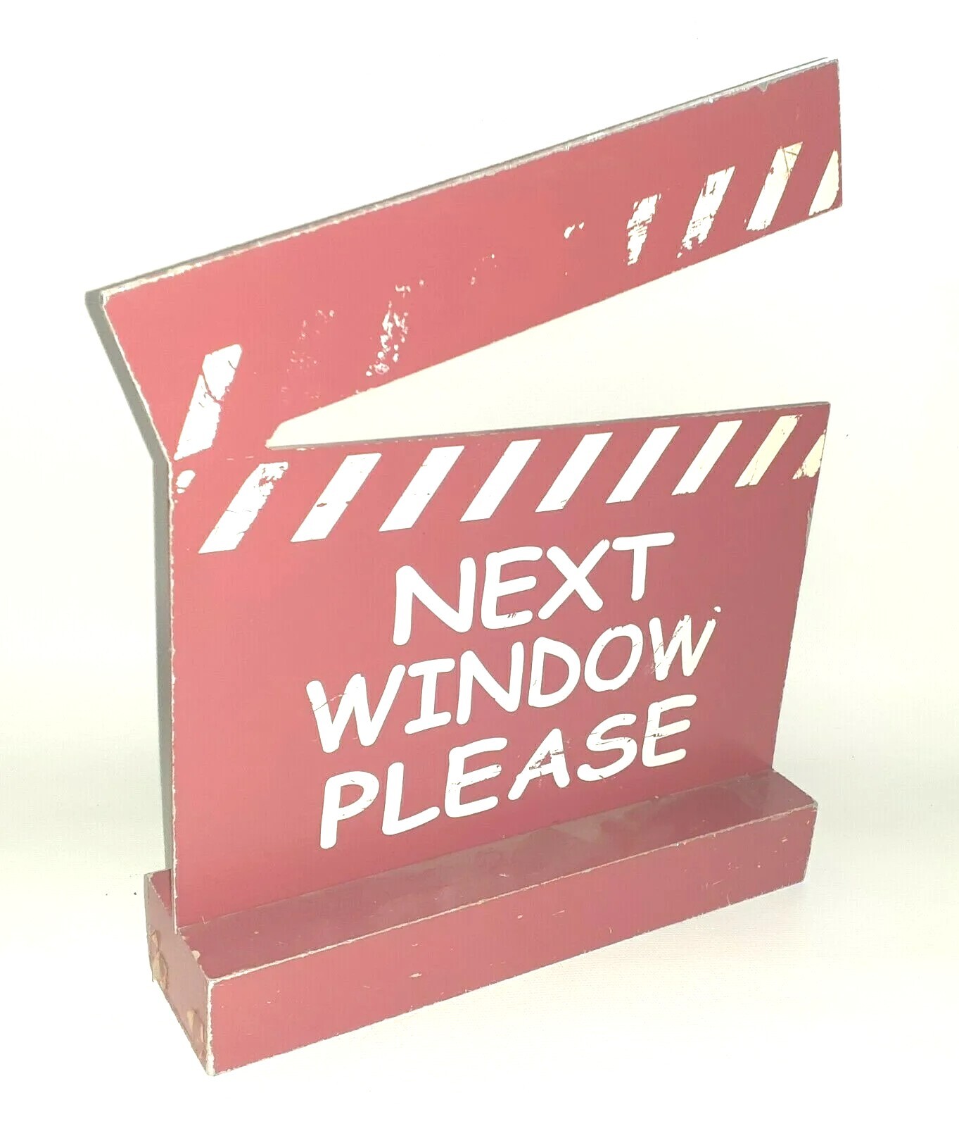 Hollywood Antique Studios Cast Member Only Prop Film SIGN Next Window Please