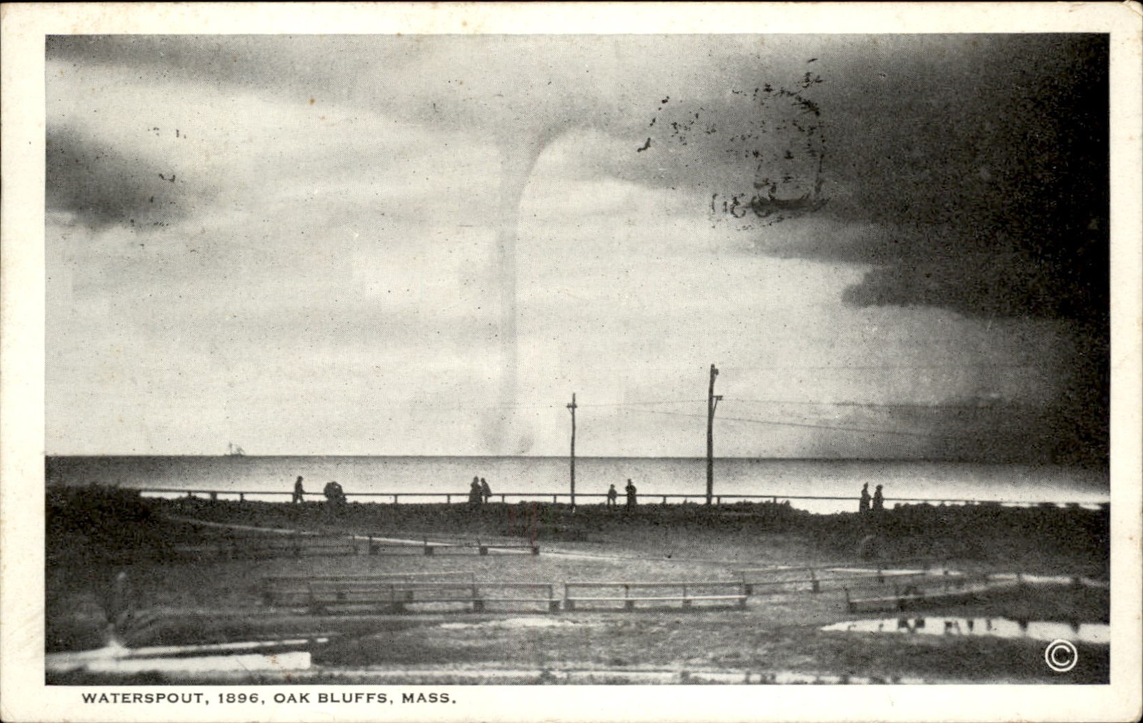 Oak Bluffs MA Waterspout 1896 J. N. Chamberlain c1930 Vintage Postcard