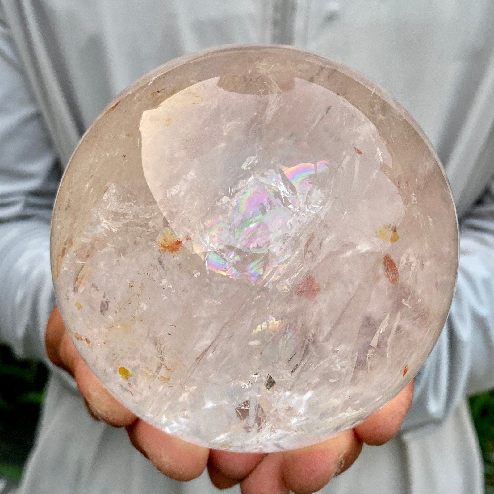 3.08LB Natural clear quartz sphere quartz crystal ball reiki Energy healing
