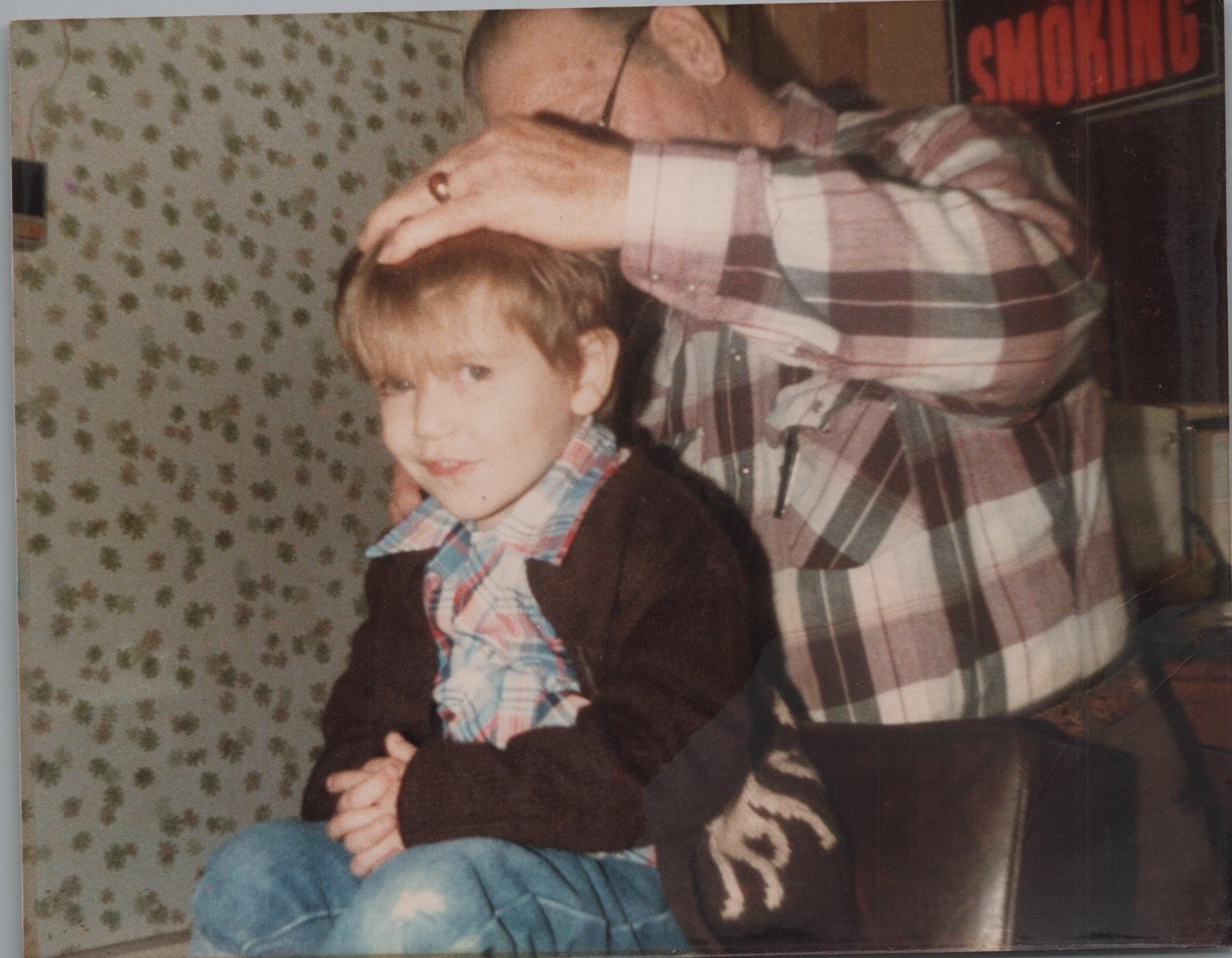 Man Boy Haircut 1970s Snapshot Photograph Domestic Scene Americana Vintage