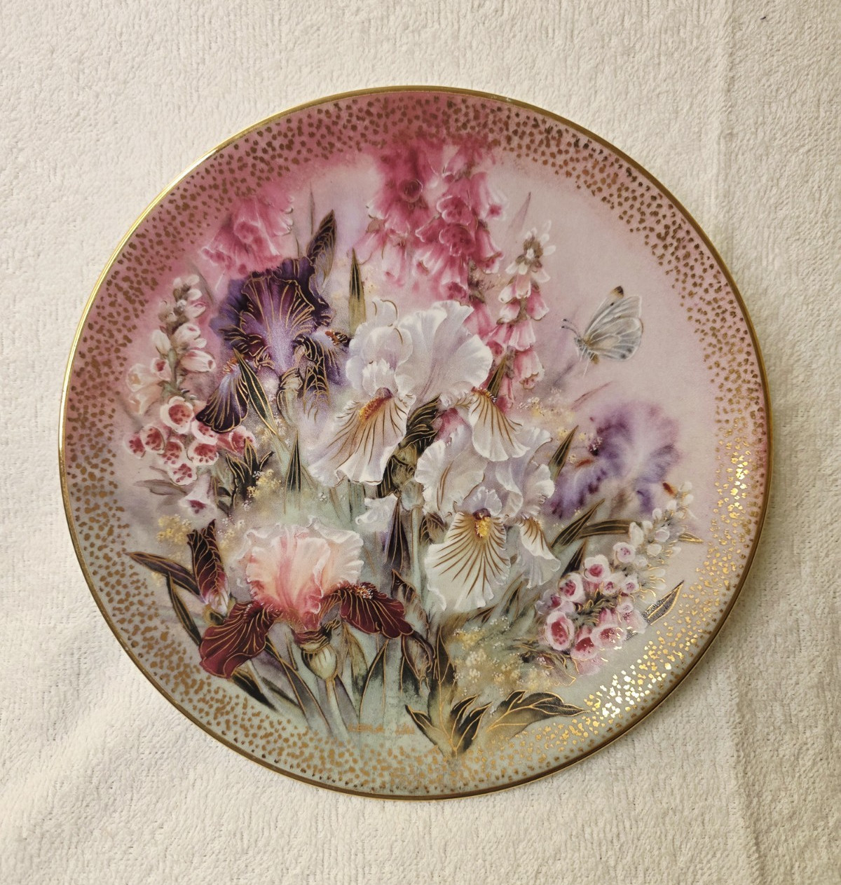 W.S. George 1991 Iris Quartet Limited Edition Fine China Collector Plate