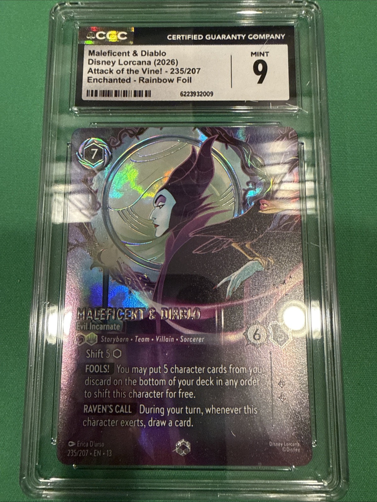 2026 DISNEY LORCANA ENCHANTED MALEFICENT & DIABLO EVIL INCARNATE CGC 9 (PSA)
